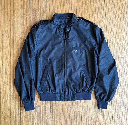 Vintage Members Only Black Nylon Jacket- L