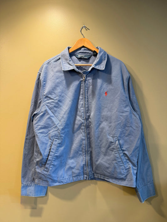 Vintage Polo Ralph Lauren Light Blue Harrington Jacket- XL