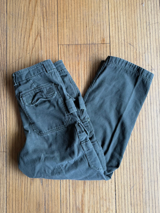 Vintage Duluth Trading Co. Green Heavy Canvas Cargo Pants- 33x30