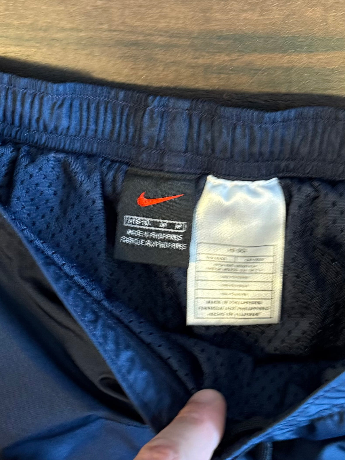 Vintage Nike Navy Blue Baggy Track Pants- 32x32