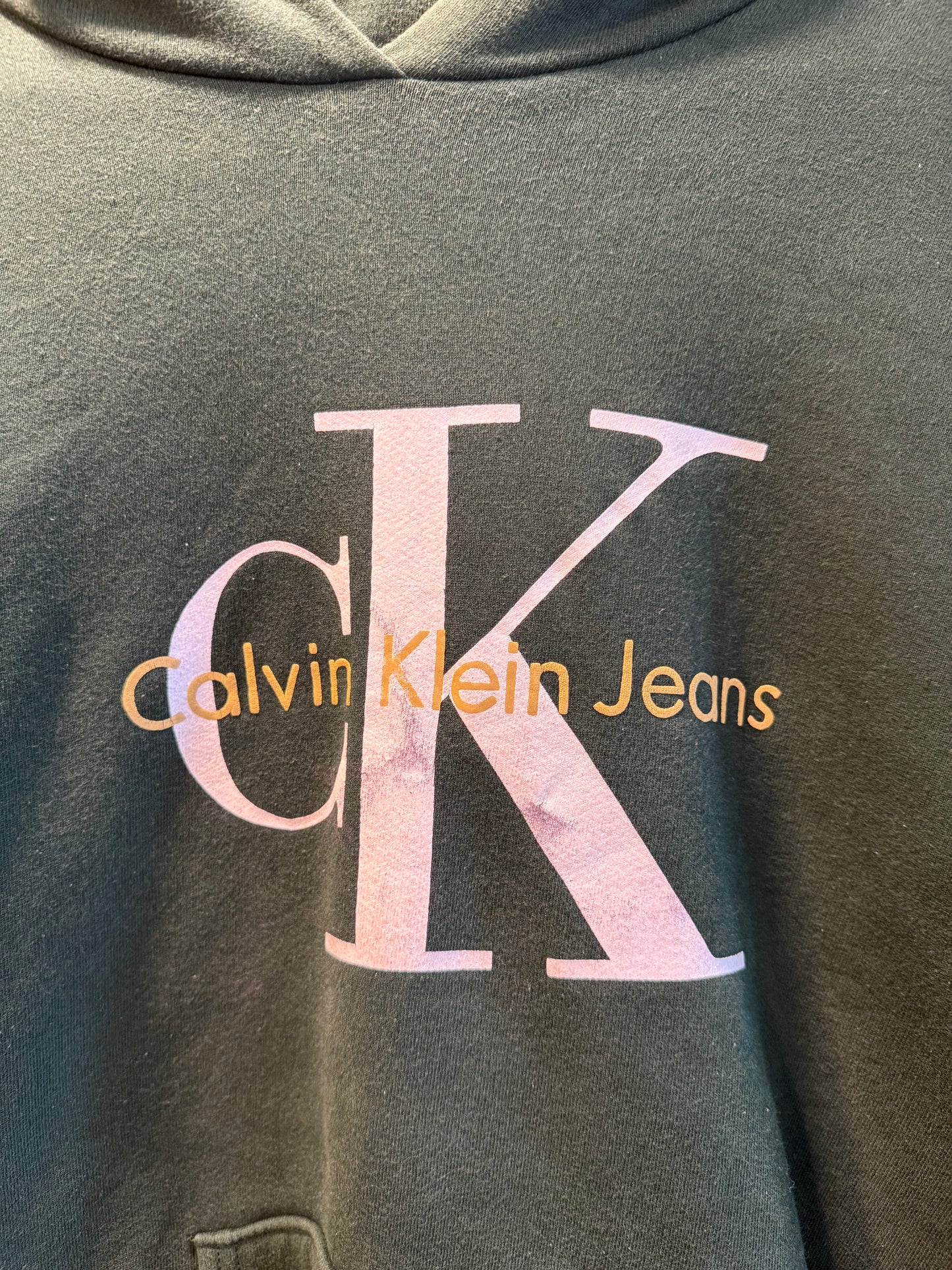 Vintage Calvin Klein Green Hoodie Sweatshirt- XL