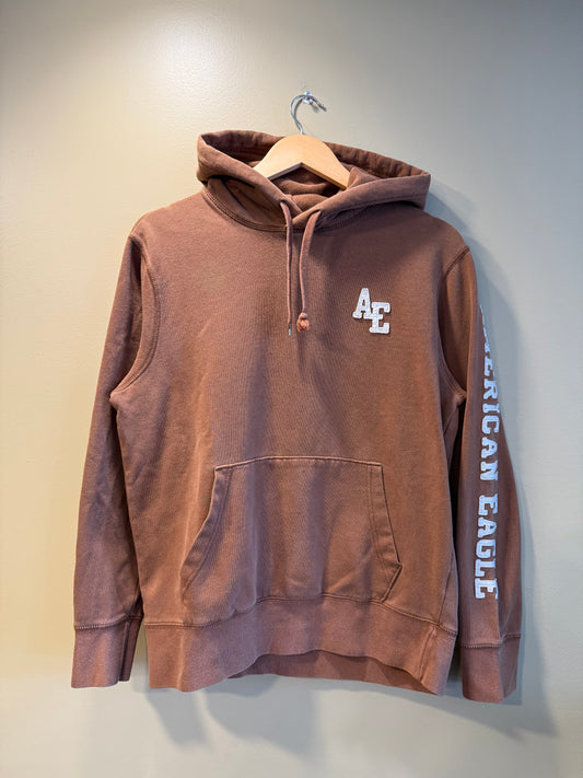 Vintage Y2K American Eagle Brown Hoodie Sweatshirt- S