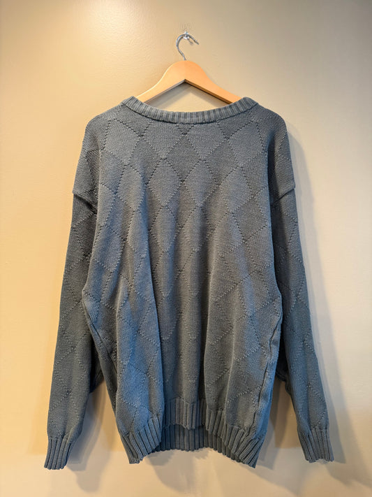 Vintage Croft & Barrow Green Argyle Sweater- L