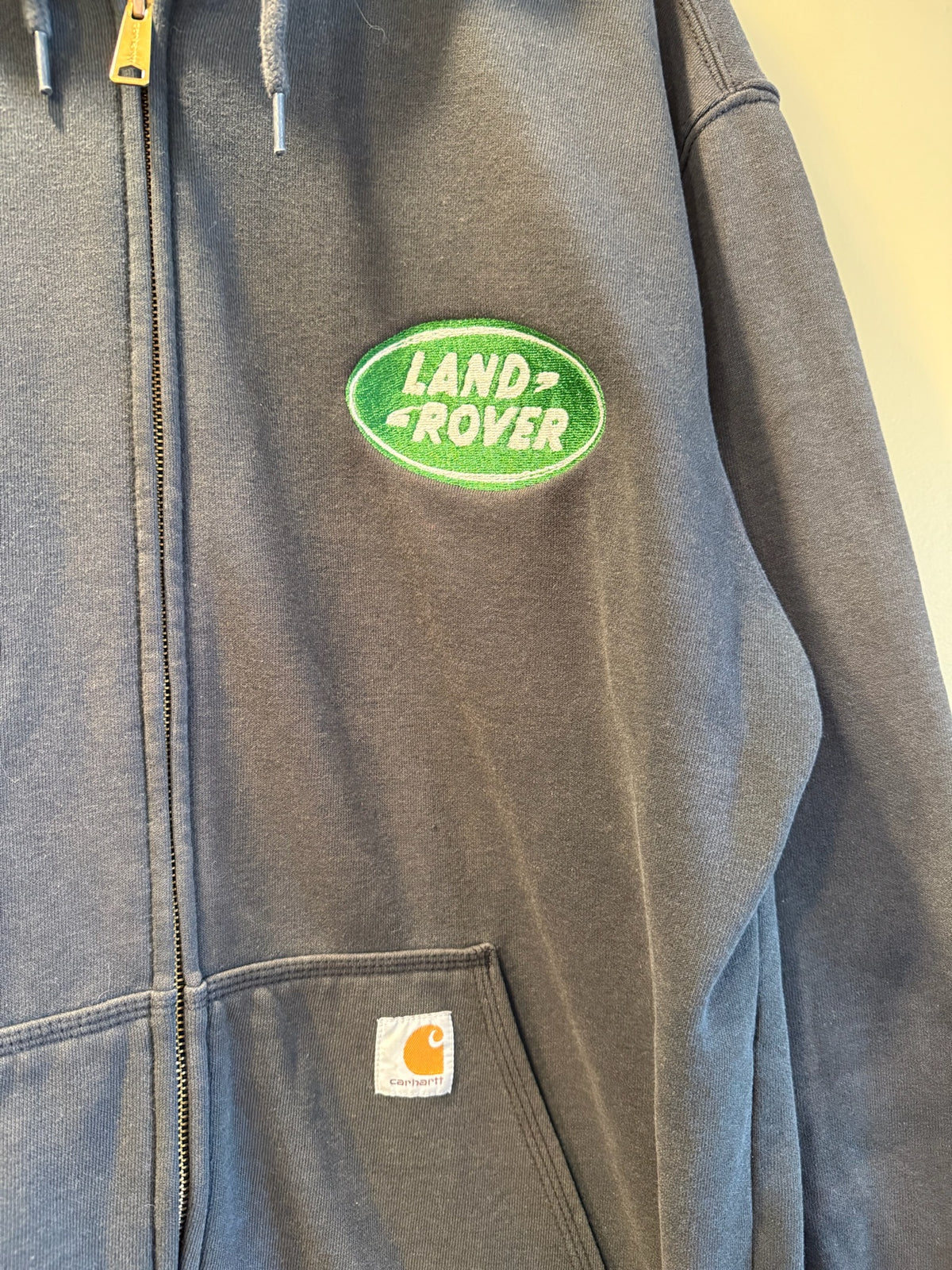 Vintage Land Rover Carhartt Zip-Up Hoodie Sweatshirt - L
