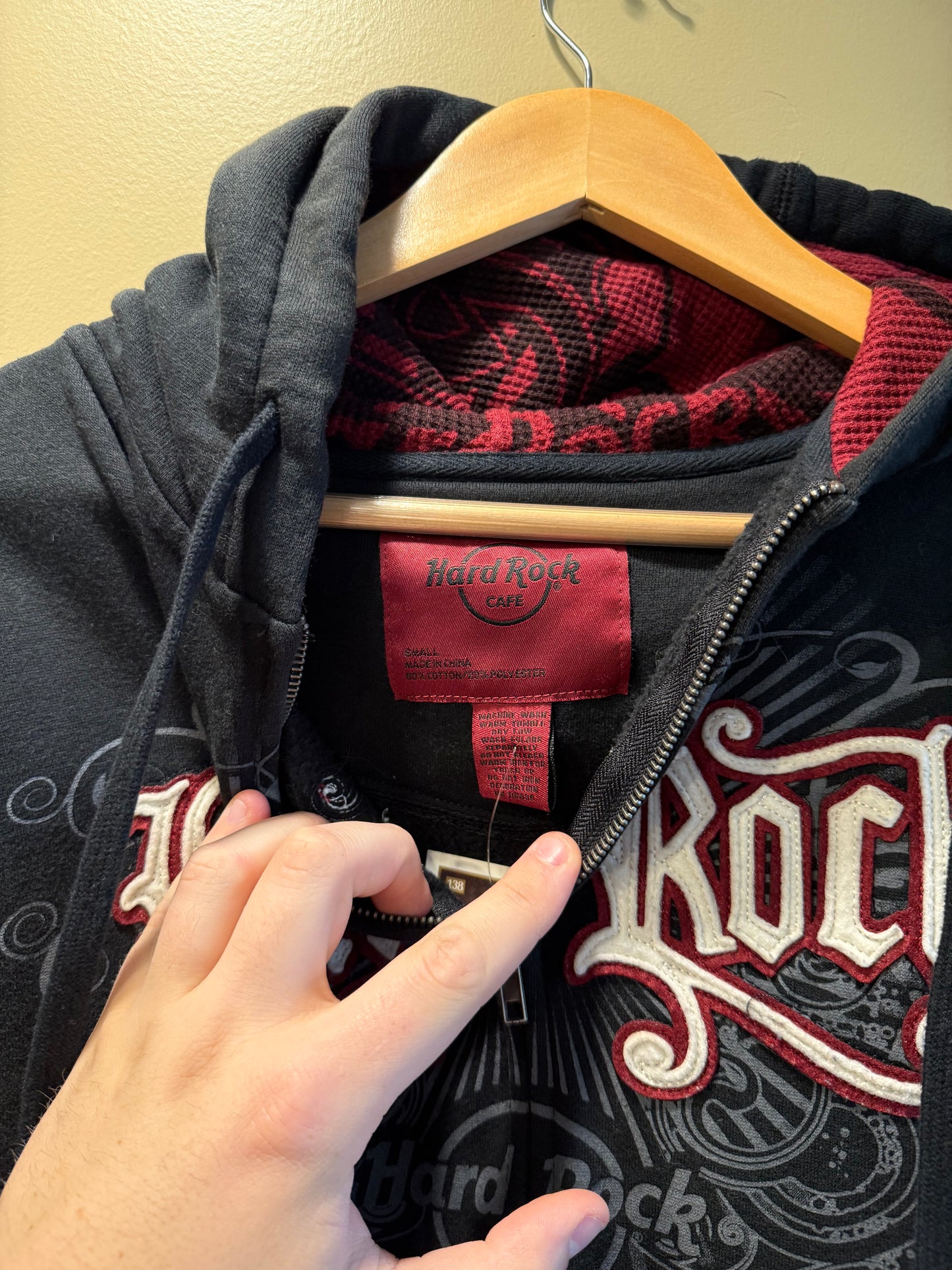 Vintage Y2K Hard Rock Cafe Hoodie Sweatshirt- S