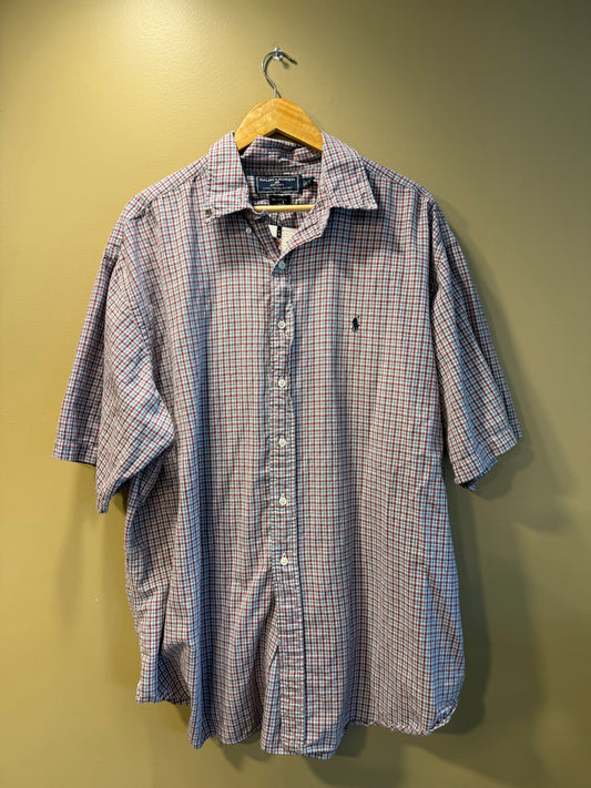 Vintage Polo Sport Ralph Lauren Checkered Button-Up Shirt- XXL
