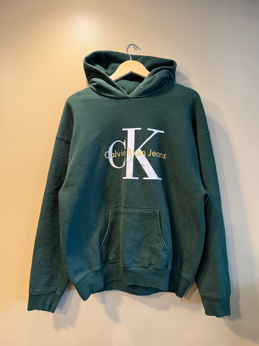 Vintage Calvin Klein Green Hoodie Sweatshirt- XL