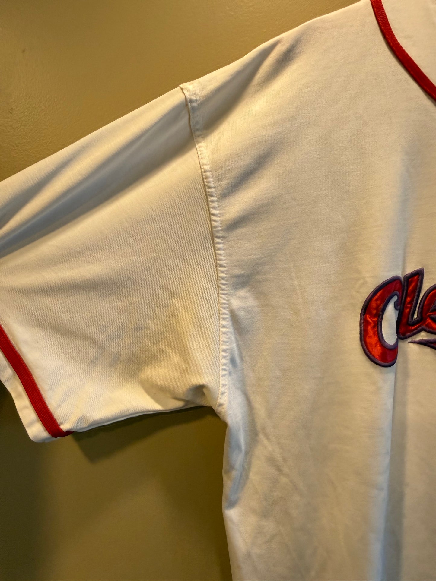Vintage Starter Cleveland Indians White Baseball Jersey- XL