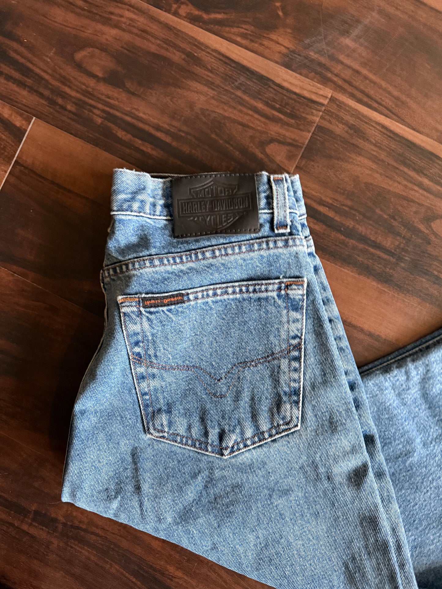 Vintage Harley Davidson Light Wash Denim Jeans- 32x34