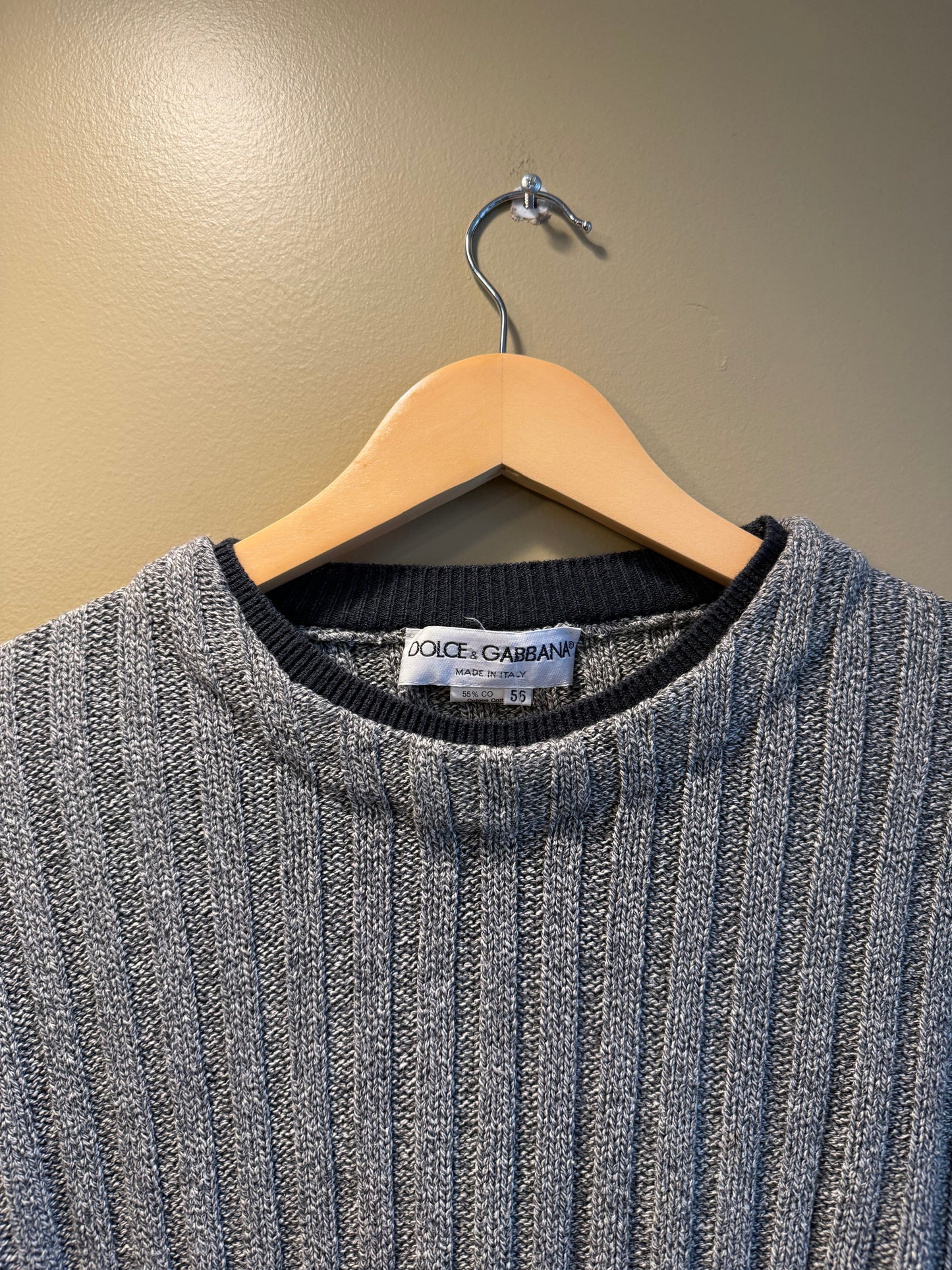 Vintage Dolce & Gabbana Ribbed Knit Sweater- L