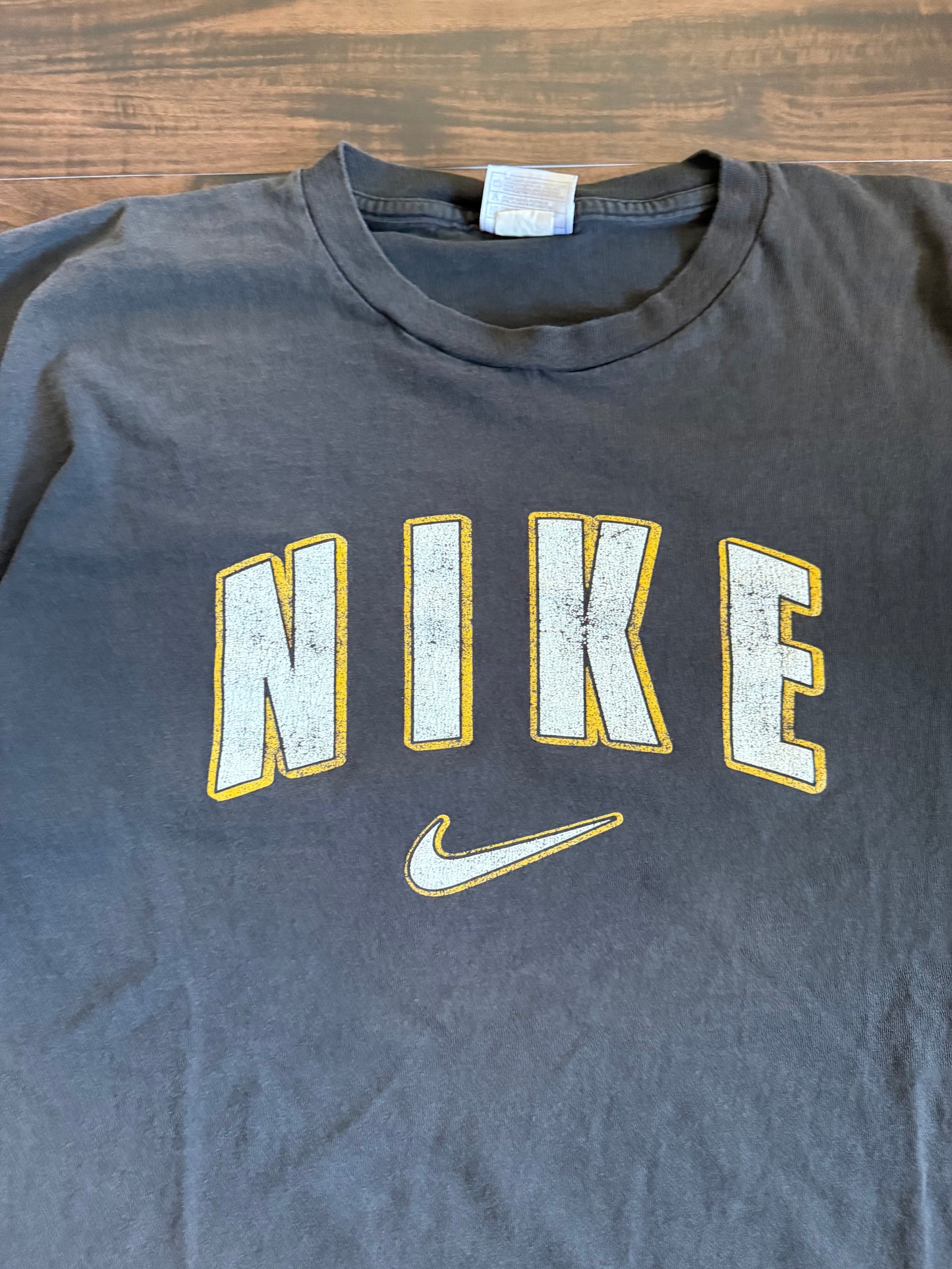 Vintage Nike Black Spell Out T-Shirt- XL