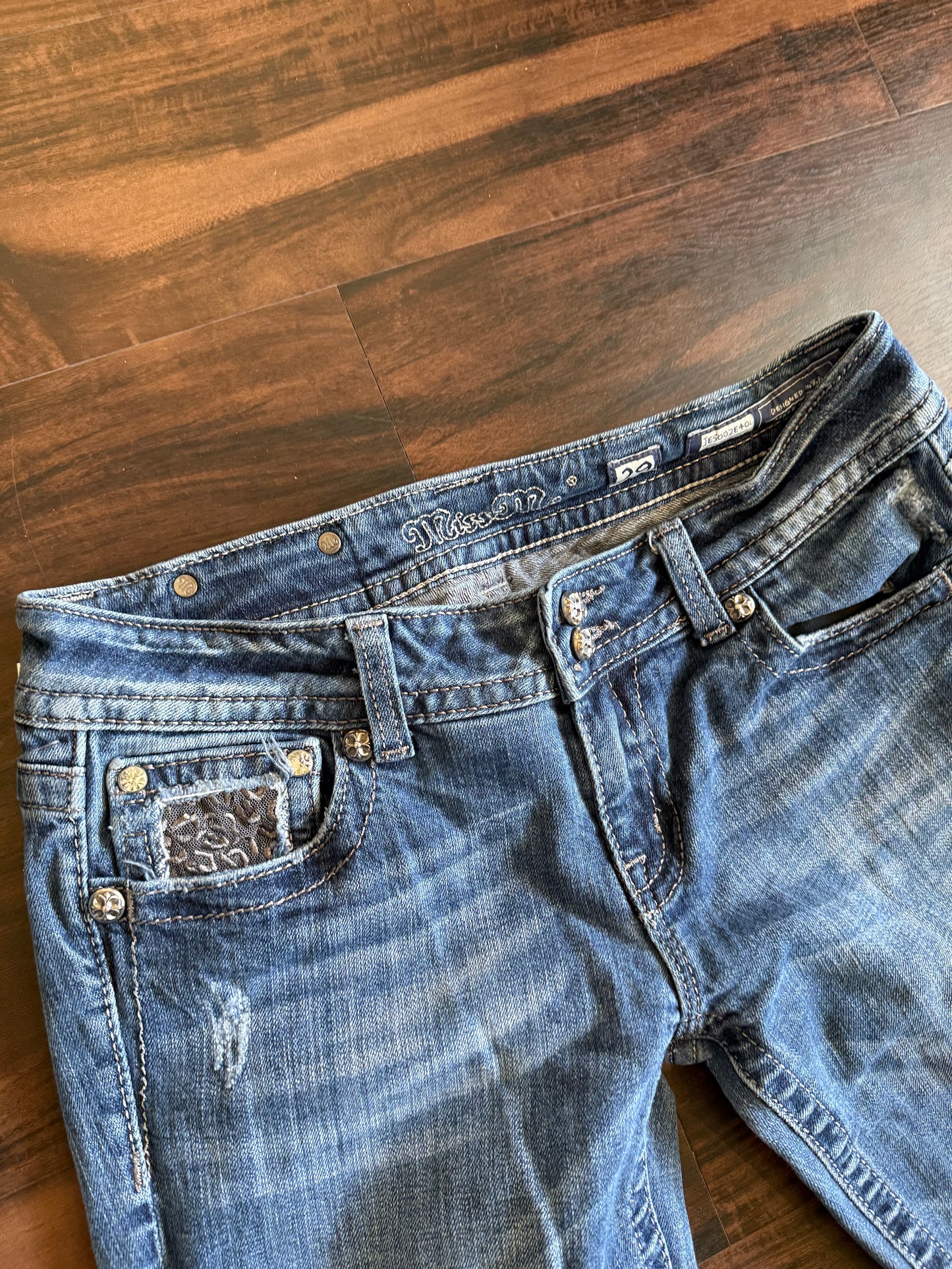 Vintage Y2K Miss Me Low Rise Flare Denim Jeans- 30x32