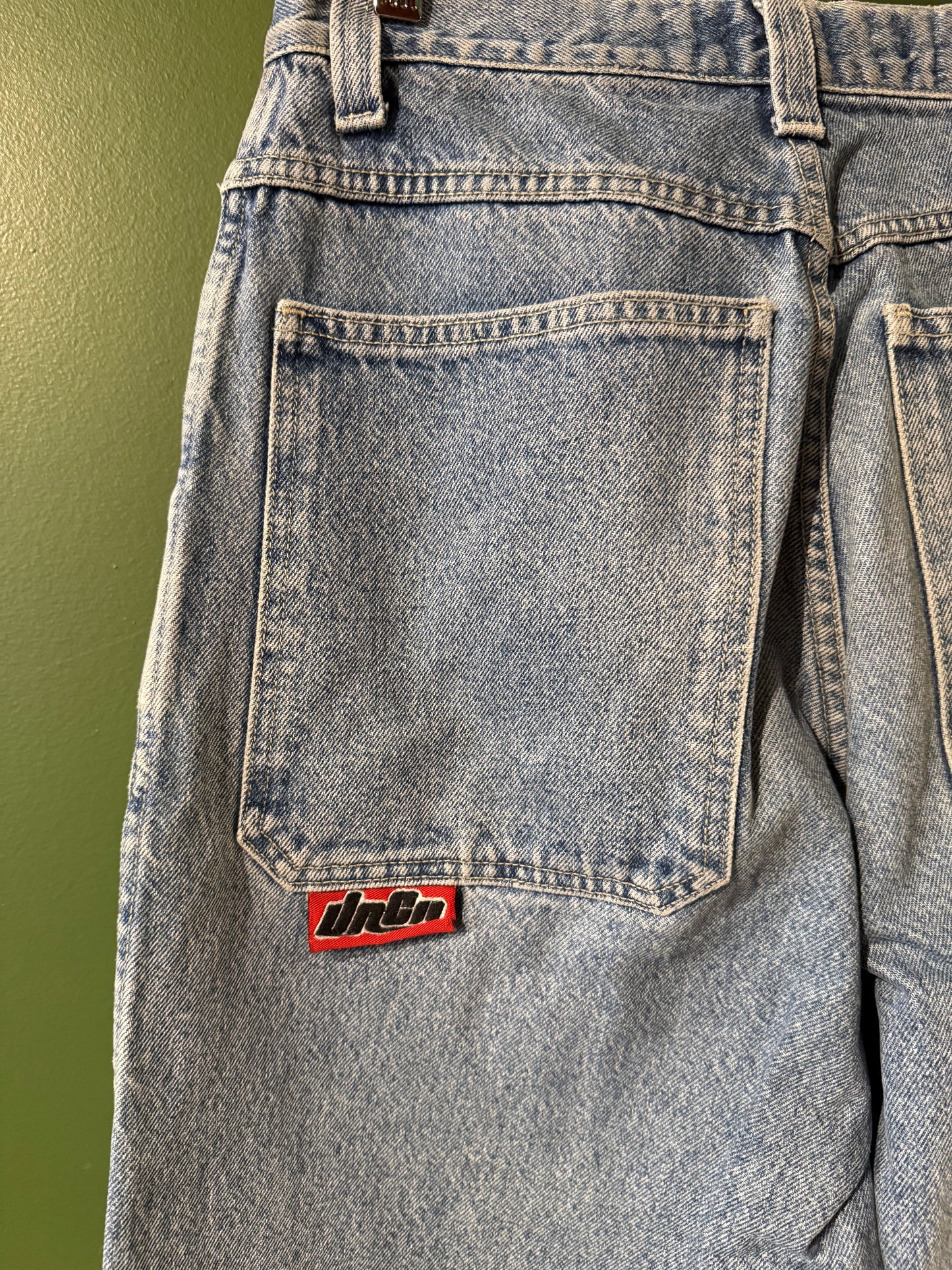 Vintage Y2K JNCO Pipes Light Wash Streetwear Baggy Denim Jeans- 31x32