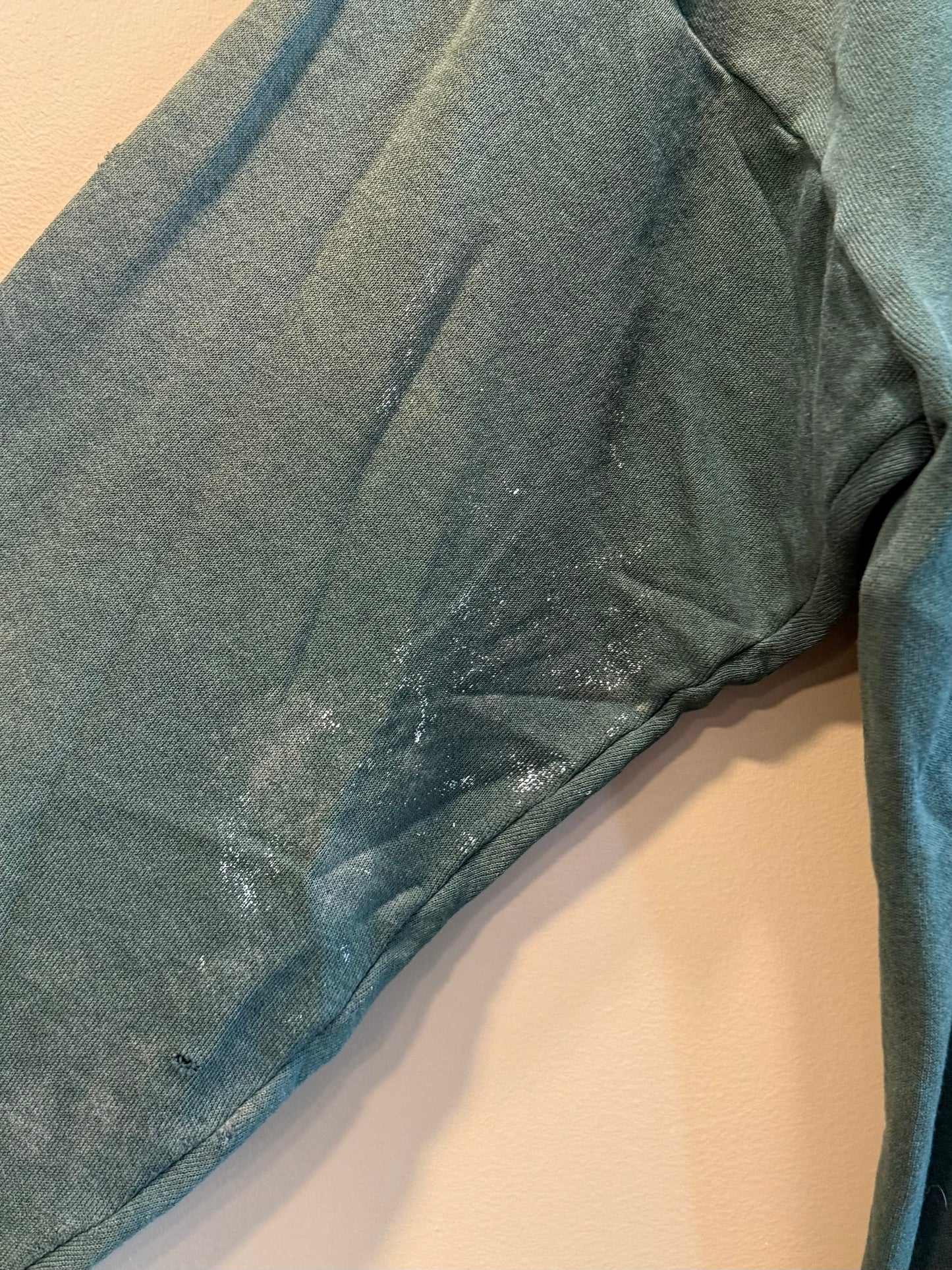 Vintage Buck Deer Nature Distressed Green Crewneck Sweatshirt- XL