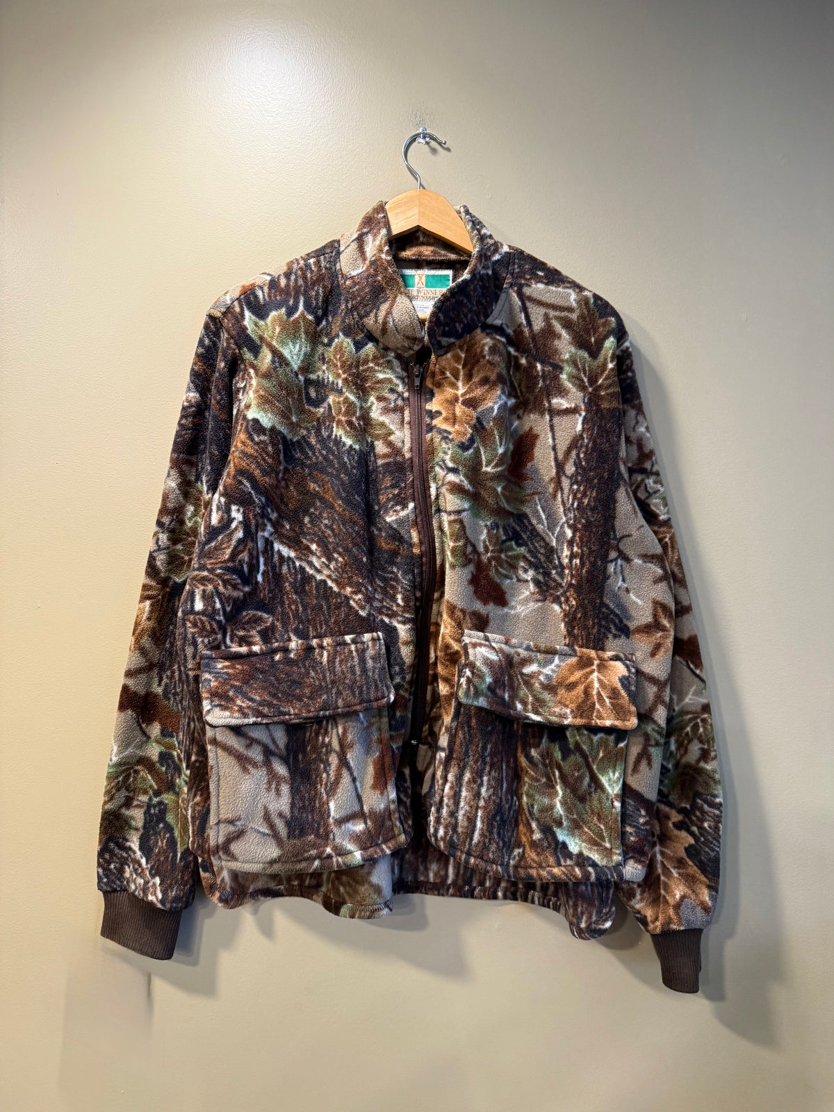 Vintage GameWinner Sportswear Camo Fleece Jacket- XL