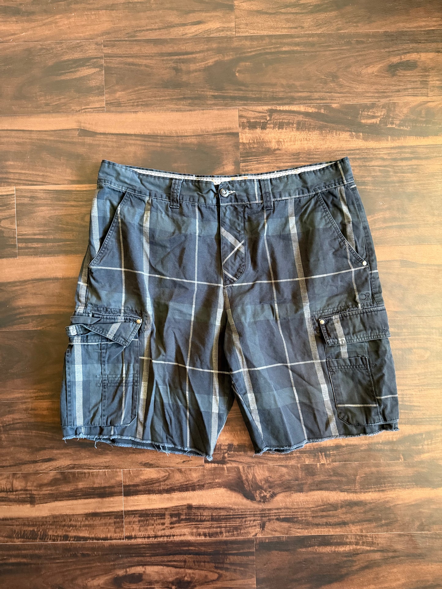 Vintage Y2K Ocean Pacific Baggy Fit Black Cargo Shorts- 42