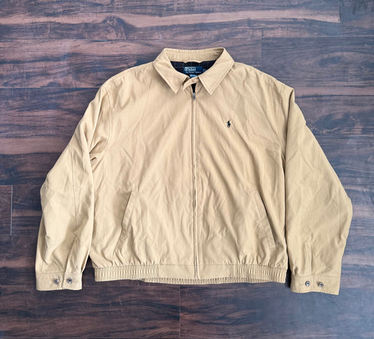 Vintage Polo Ralph Lauren Tan Harrington Jacket- XL