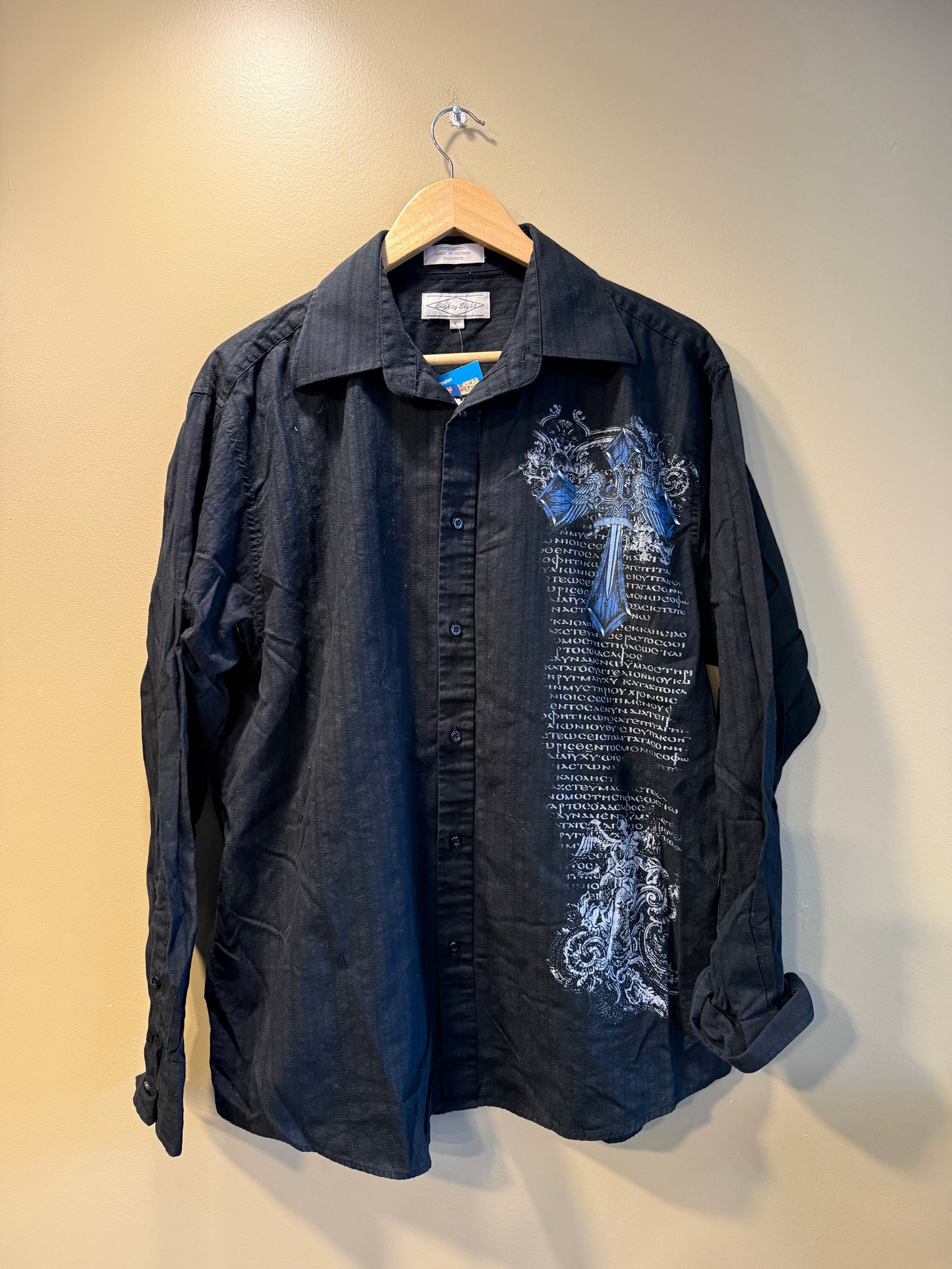 Vintage Eighty Eight Gothic Cross Long Sleeve Shirt- L