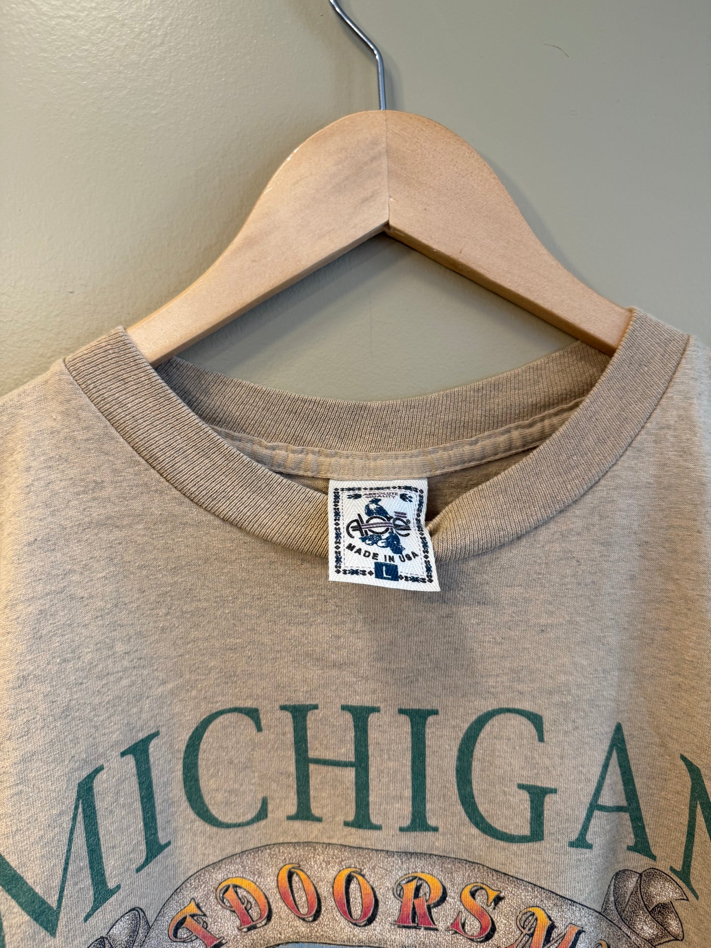 Vintage Michigan Outdoorsman Bald Eagle Nature T-Shirt- M/L