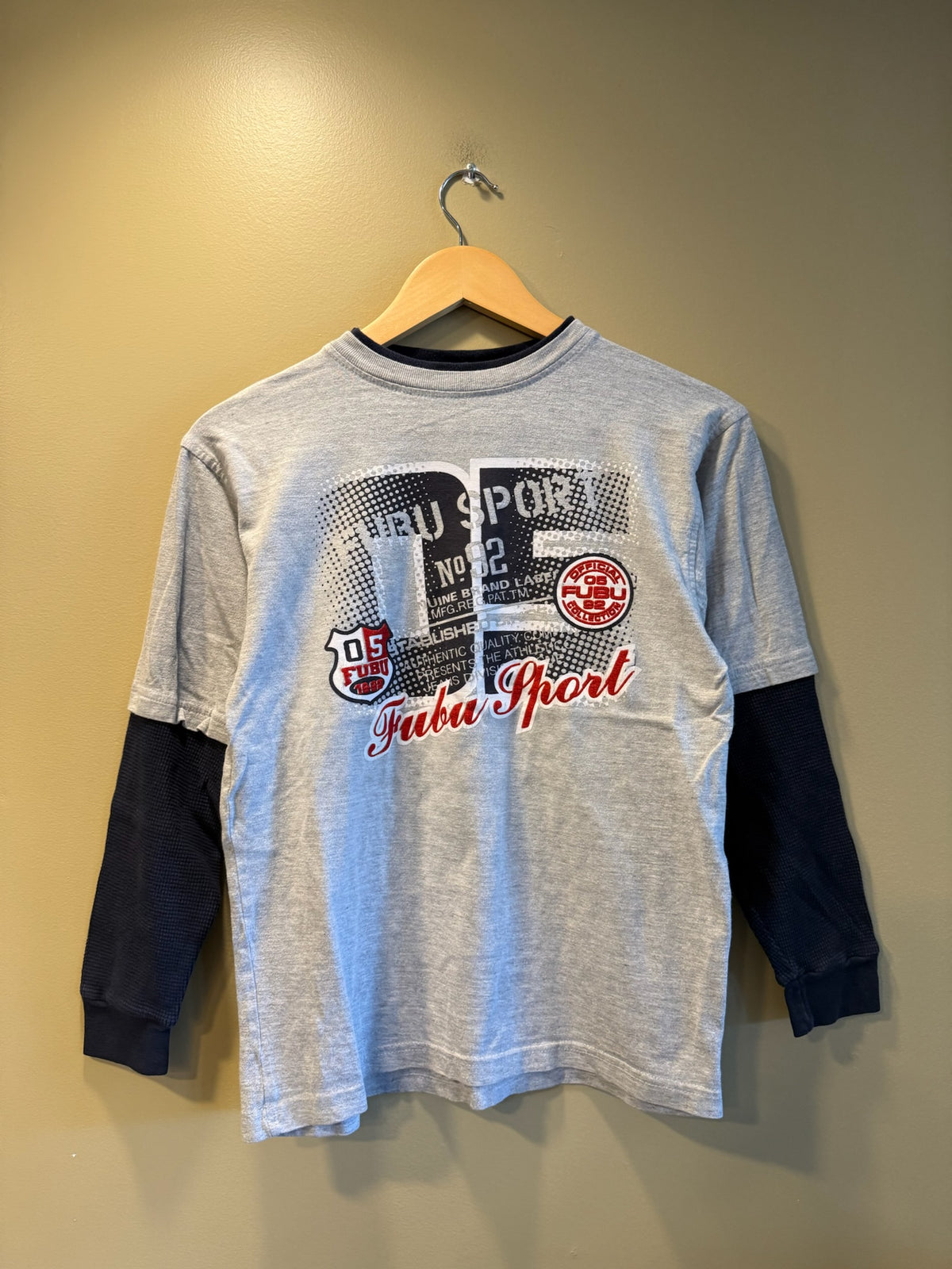 Vintage Y2K Fubu Sport Long Sleeve Layered T-Shirt - S