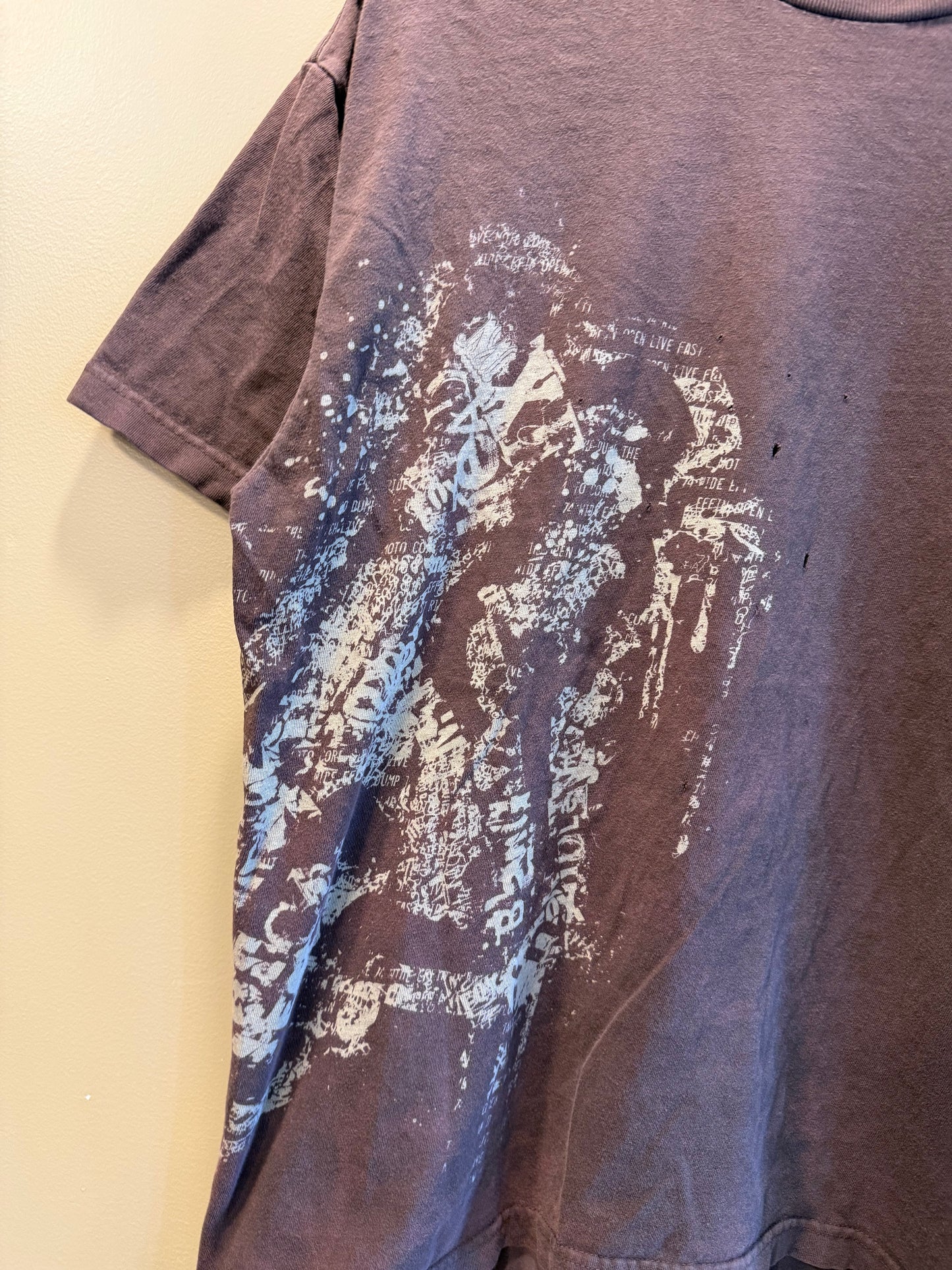 Vintage Y2K Fox Racing Brown T-Shirt- XL