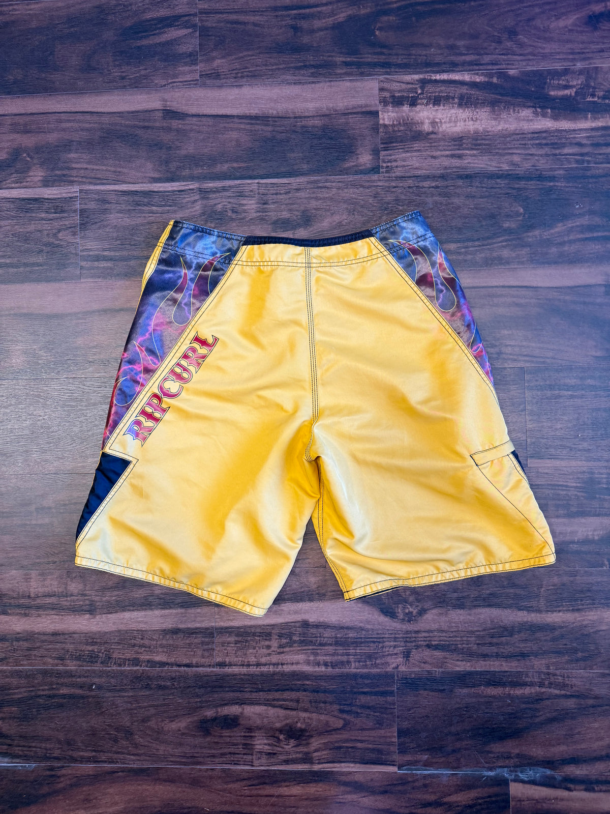 Vintage Ripcurl Yellow Flames Board Shorts- 32