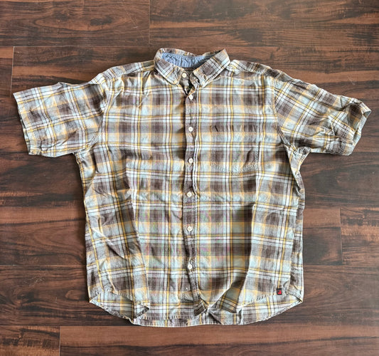 Vintage Woolrich Neutral Button-Up Shirt- XL