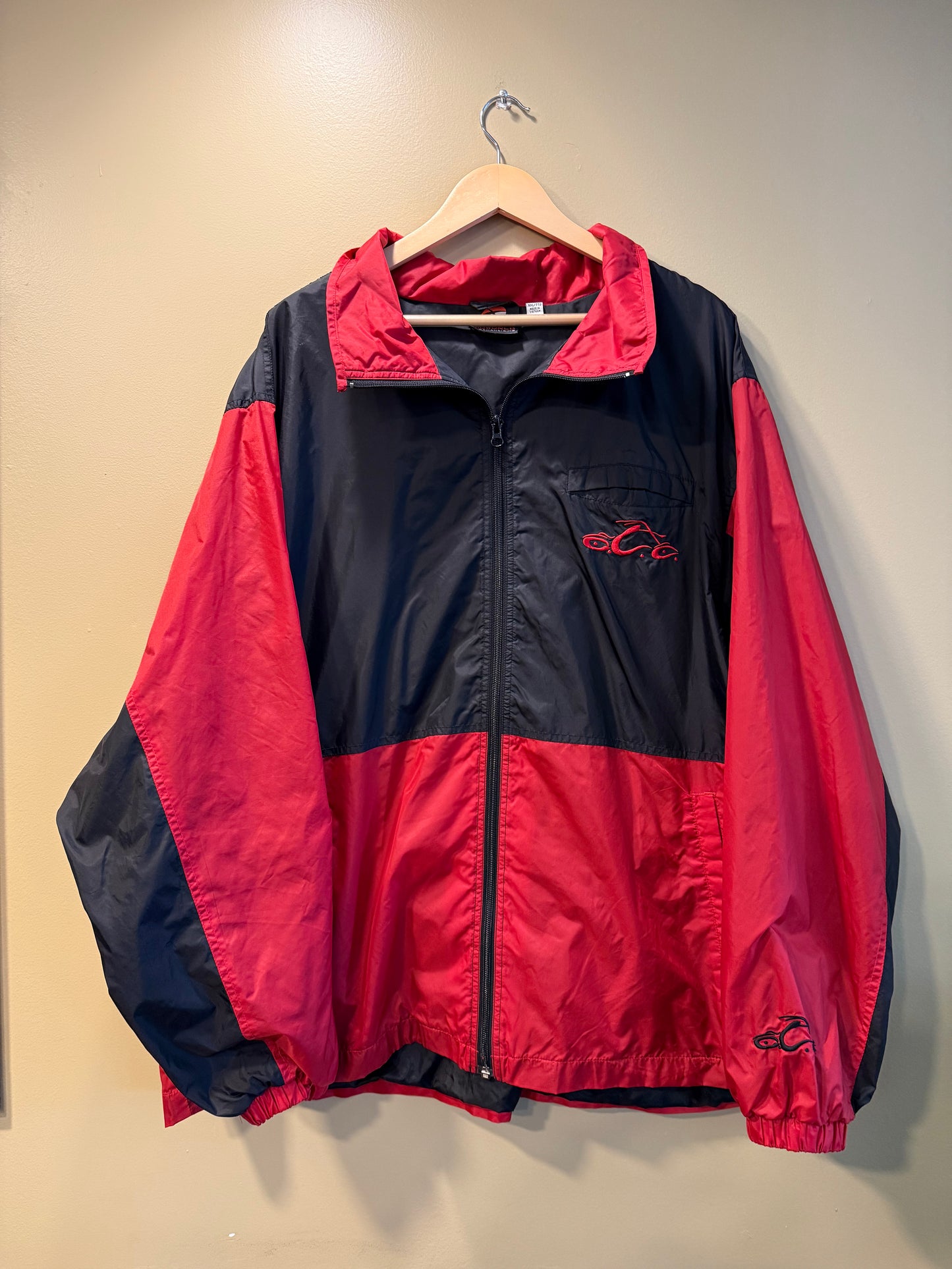 Vintage Orange County Choppers Black & Red Windbreaker Jacket- XXL