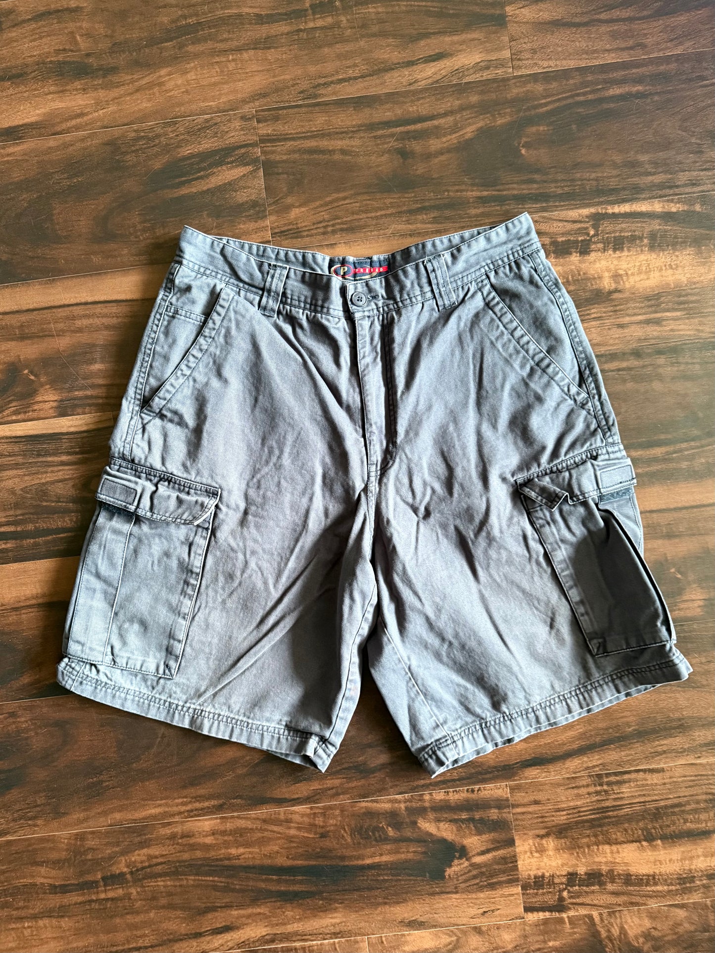 Vintage Y2K Pre Fab Navy Blue Cotton Cargo Shorts- 32