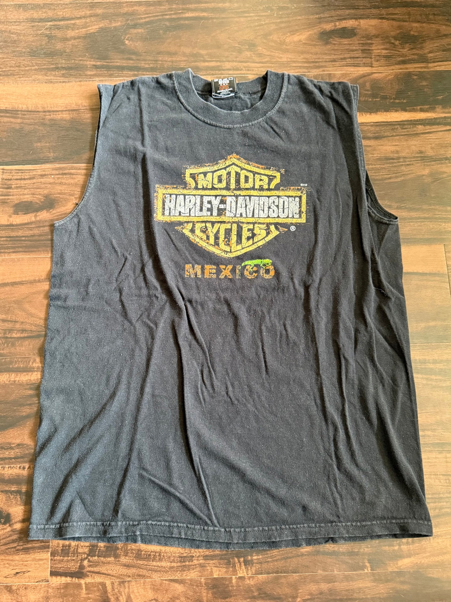 Vintage Harley Davidson Cancun Mexico Tank Top- L