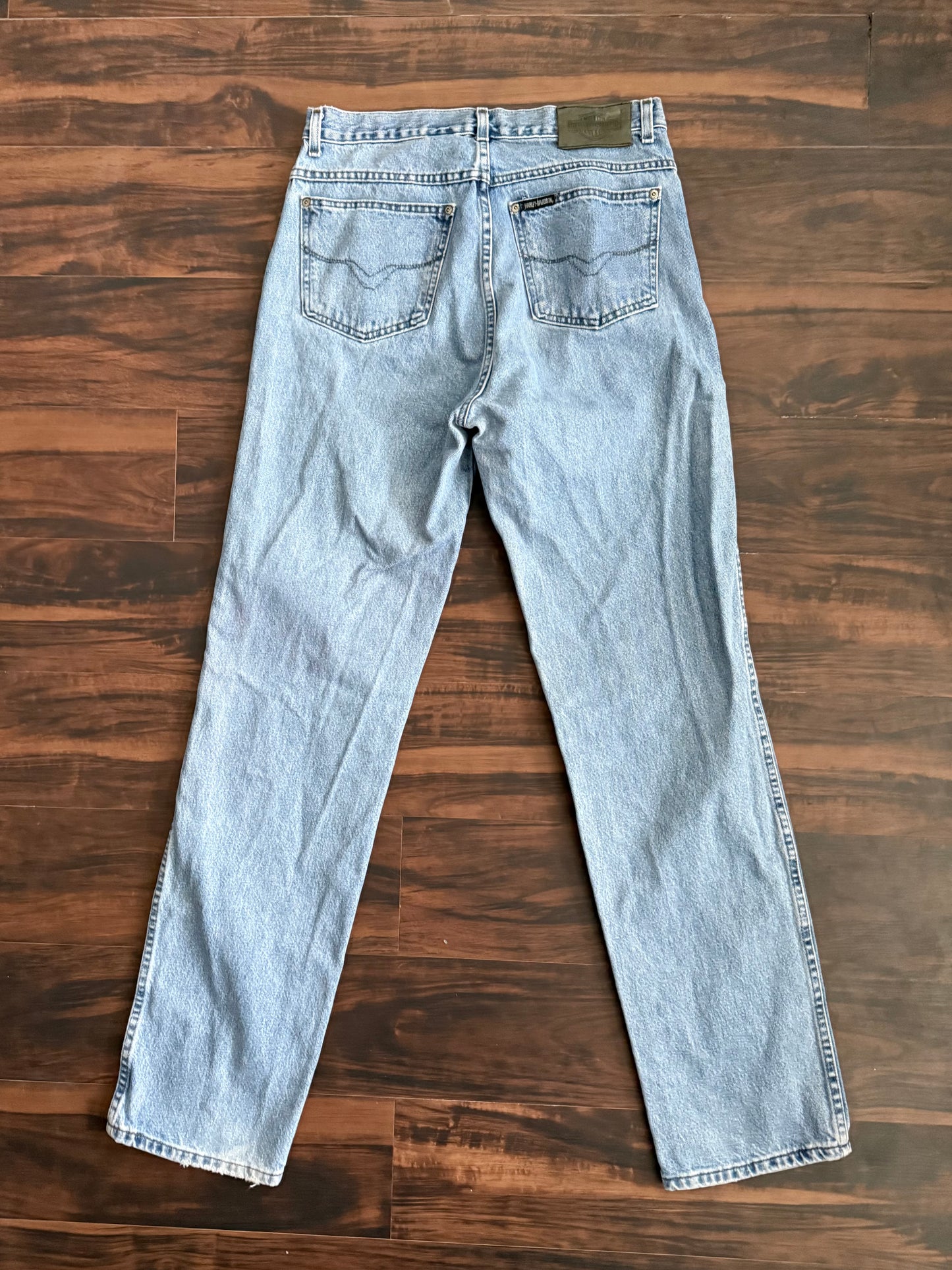 Vintage Harley Davidson Light Wash Denim Jeans- 32x36