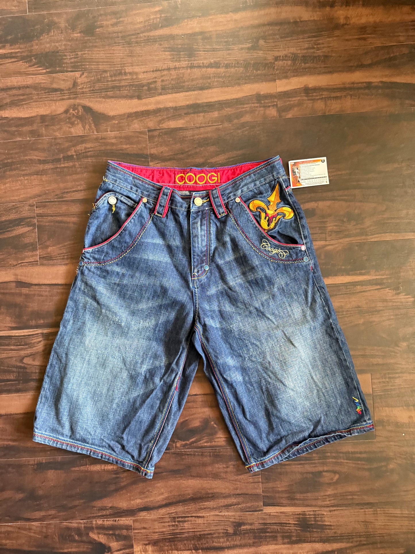 Vintage Y2K Coogi Compass Embroidered Denim Jean Shorts- 34