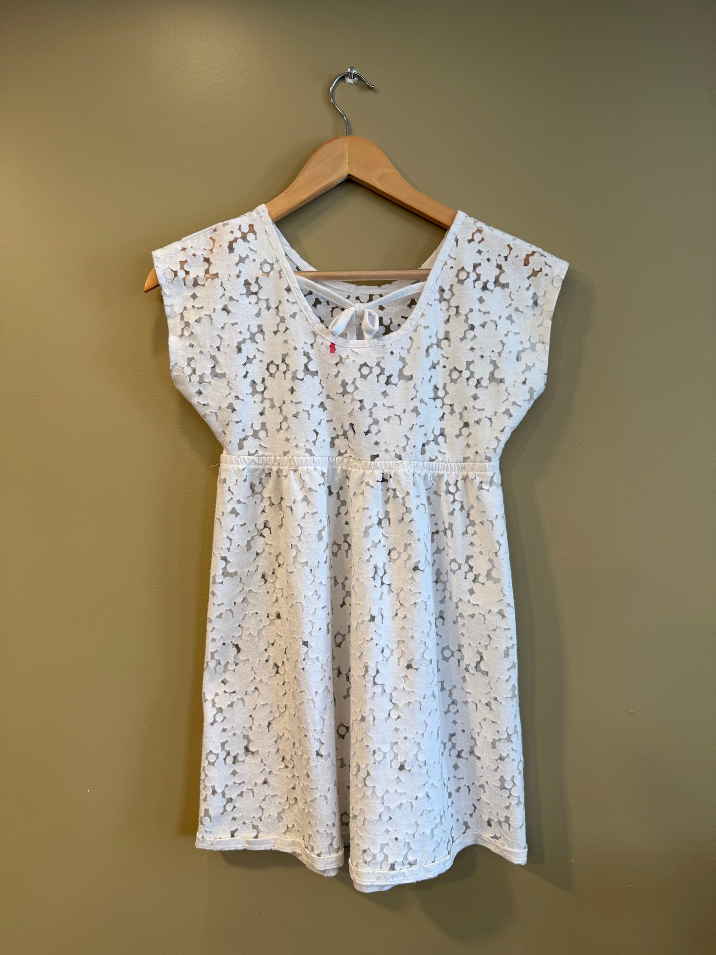 Vintage Y2K White Floral Lacey Top- S