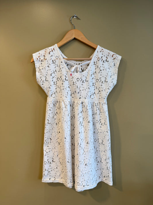 Vintage Y2K White Floral Lacey Top- S