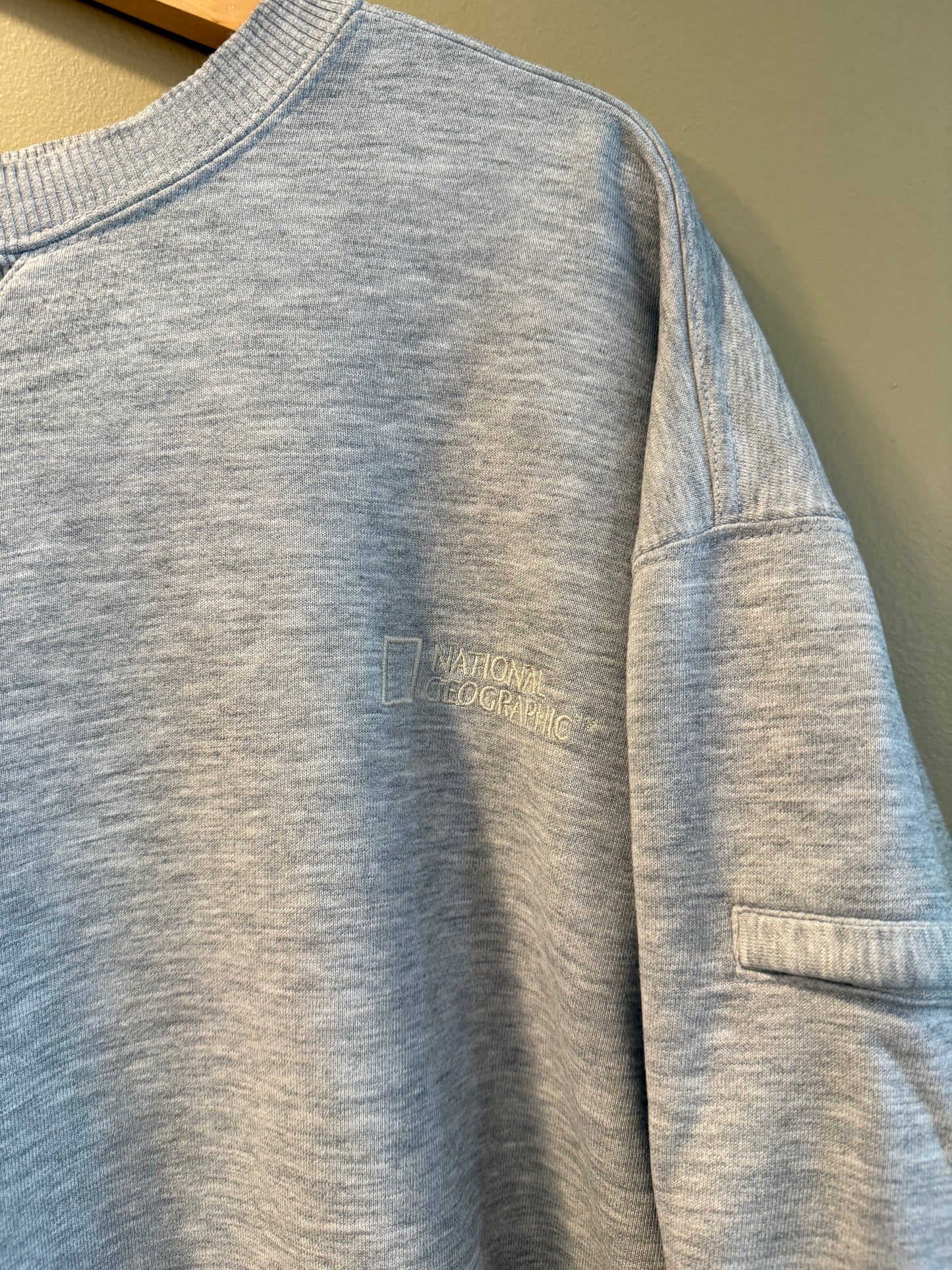 Vintage National Geographic Gray Embroidered Sweatshirt- XXL