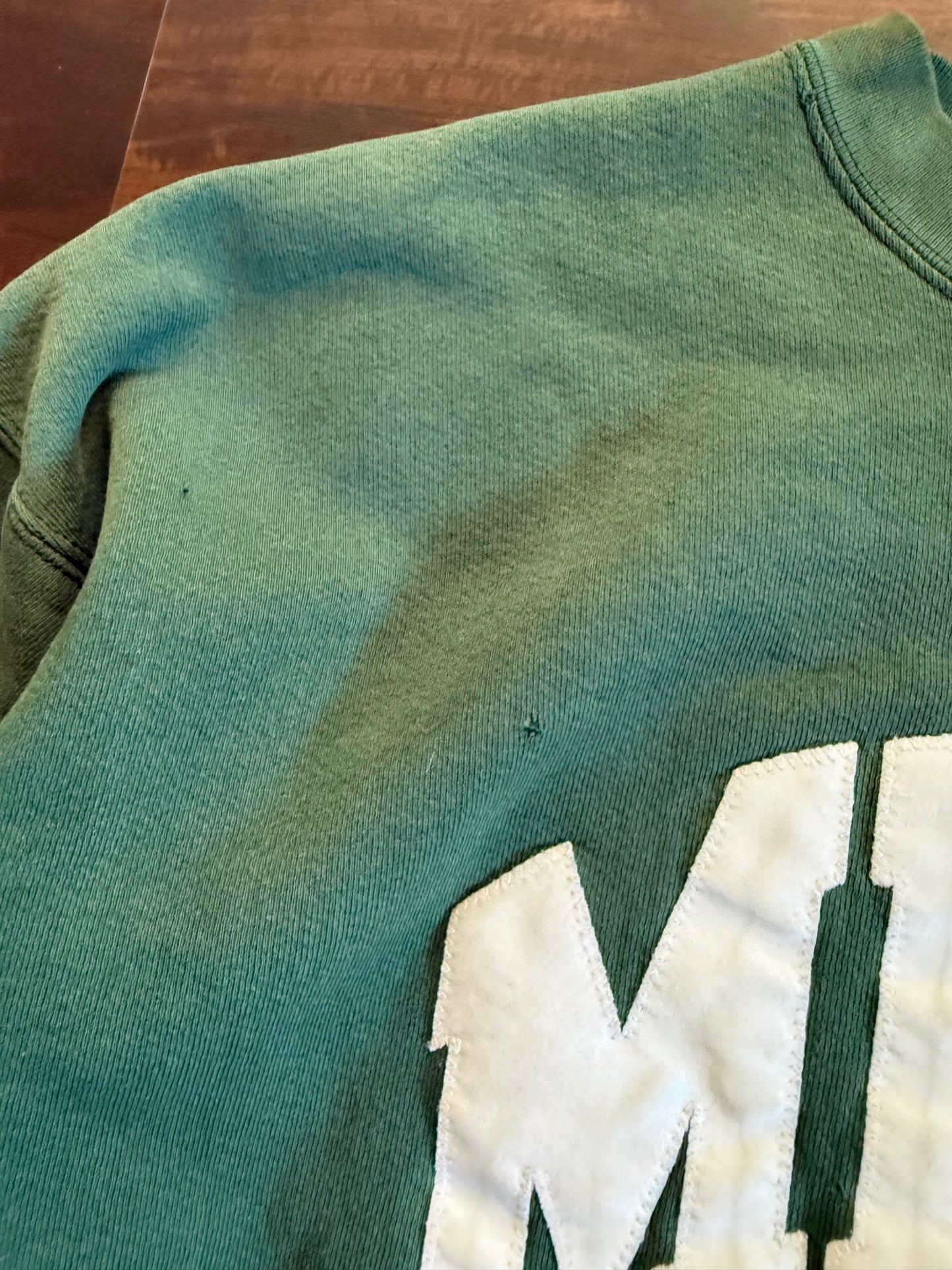 Vintage Miami University Green Spell-Out Distressed Crewneck Sweatshirt- XXL