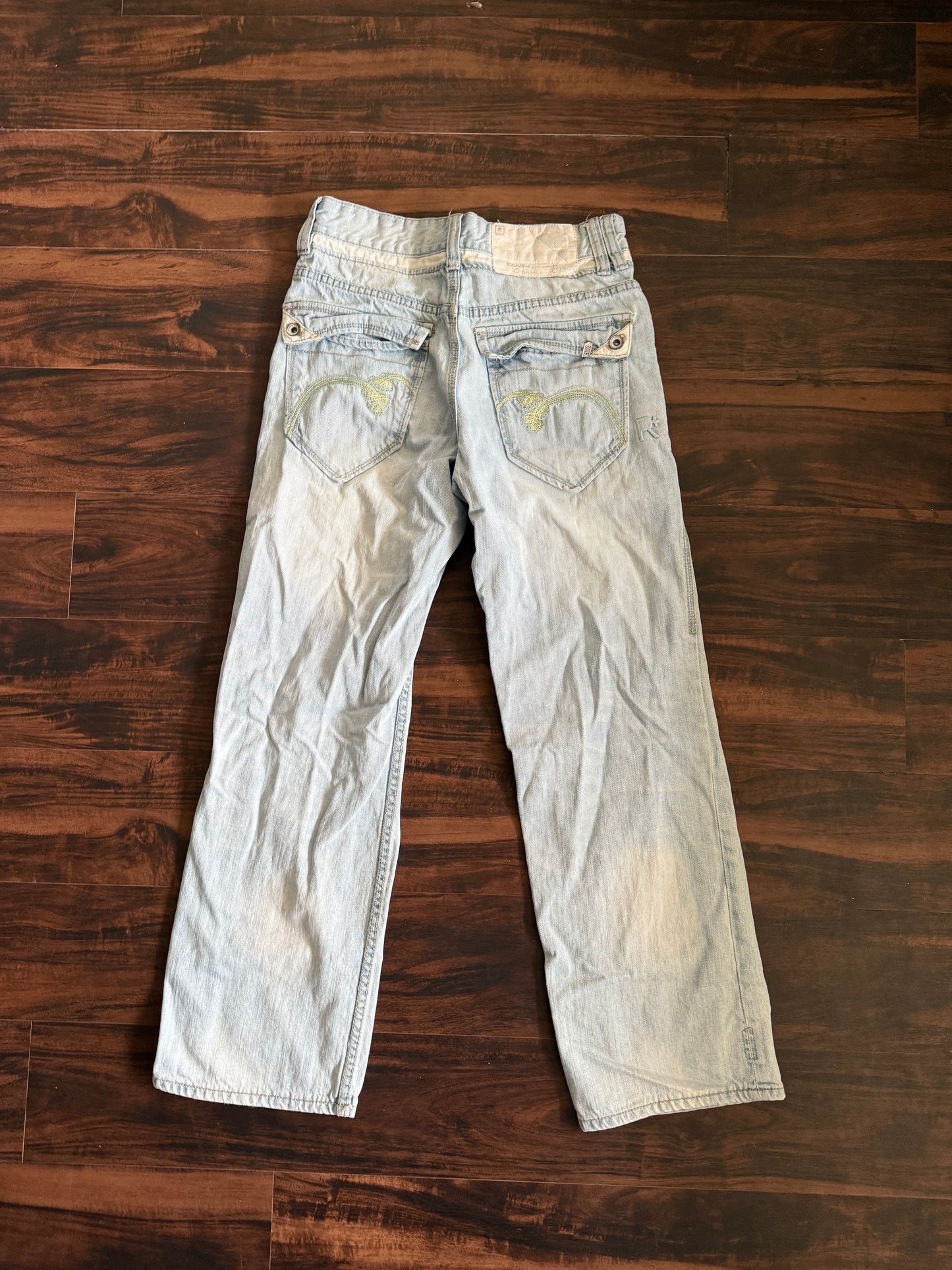 Vintage Y2K Rocawear Light Wash Embroidered Denim Jeans- 31x30