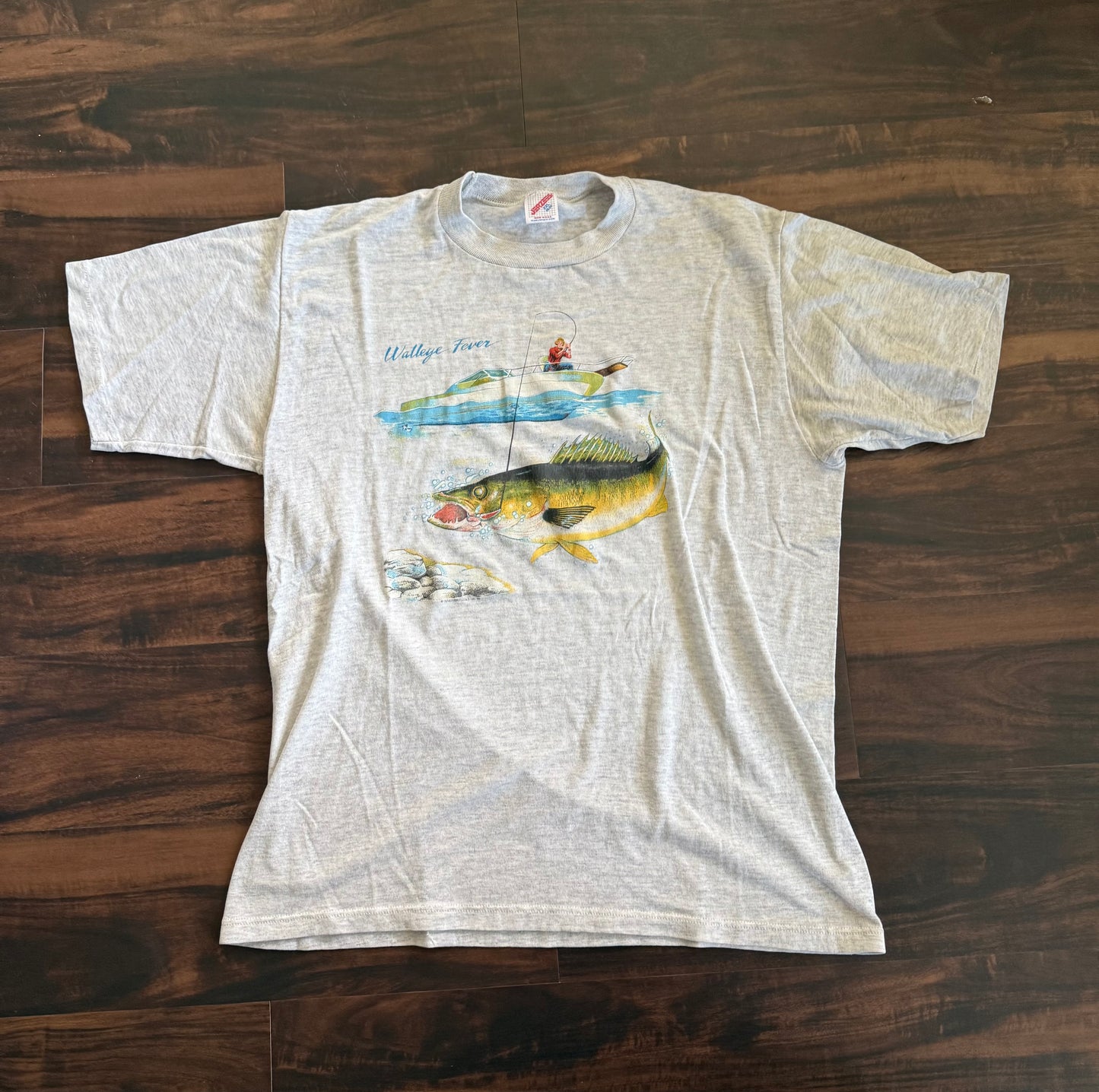 Vintage Walleye Fever Fishing T-Shirt- L