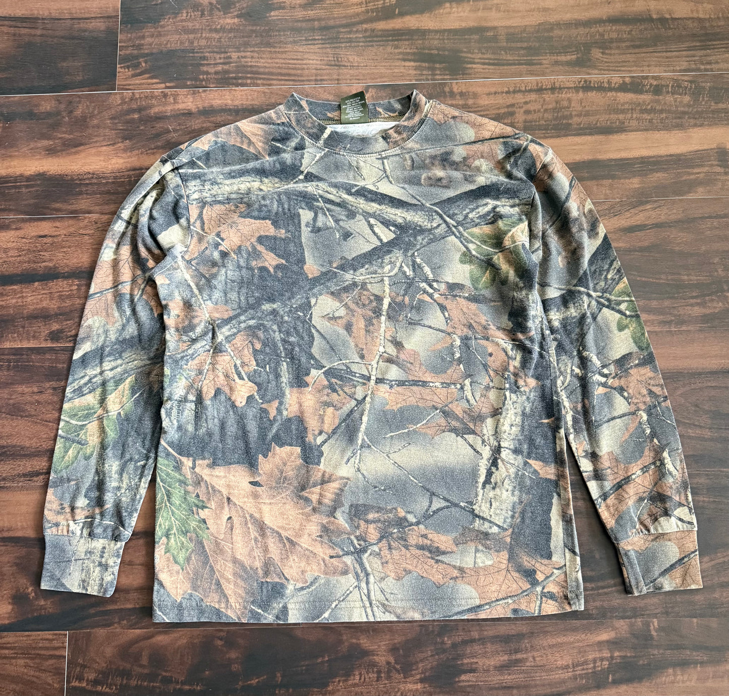 Vintage Real Tree Camouflage Long Sleeve T-Shirt- S