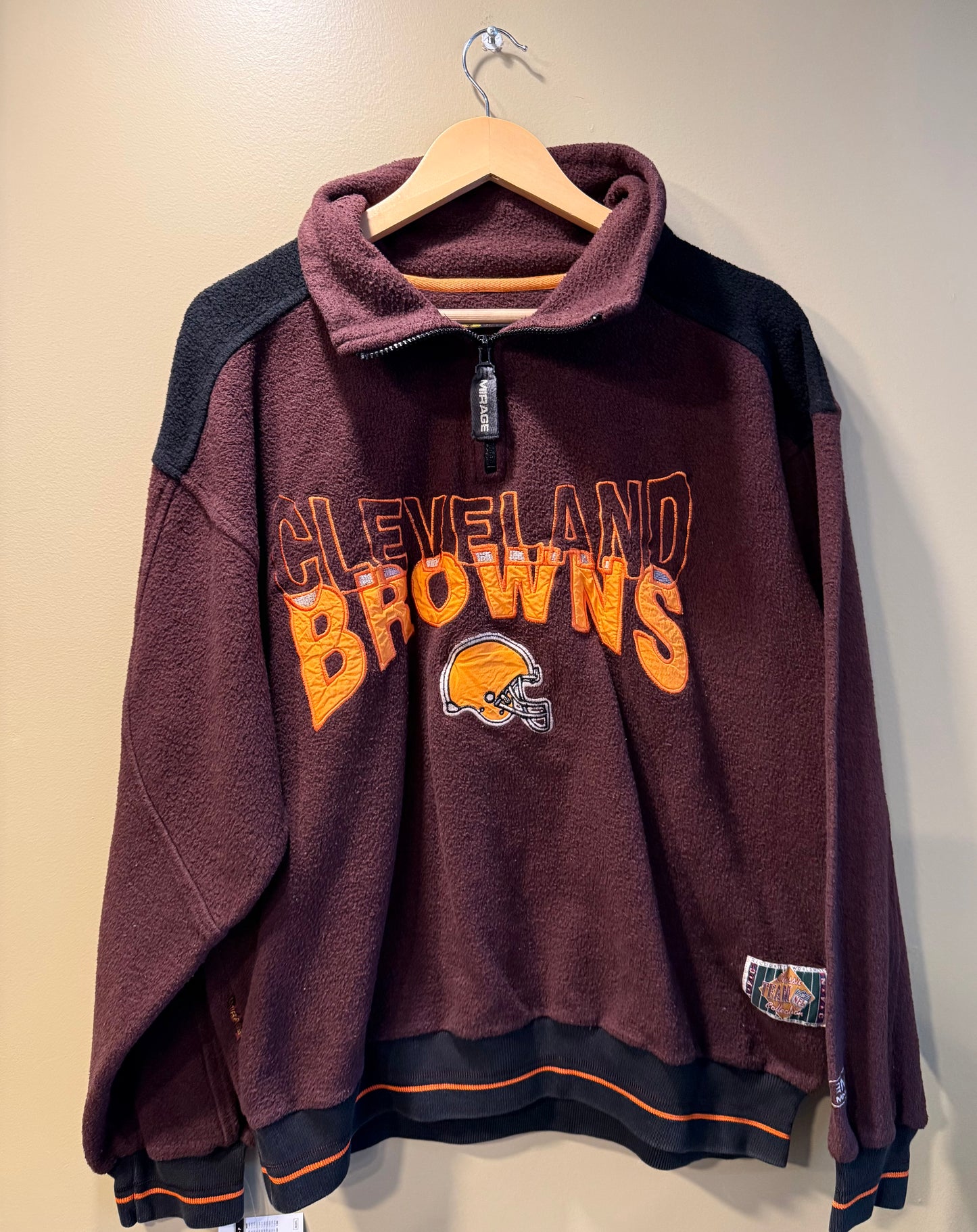 Vintage Mirage Cleveland Browns Fleece Jacket- L