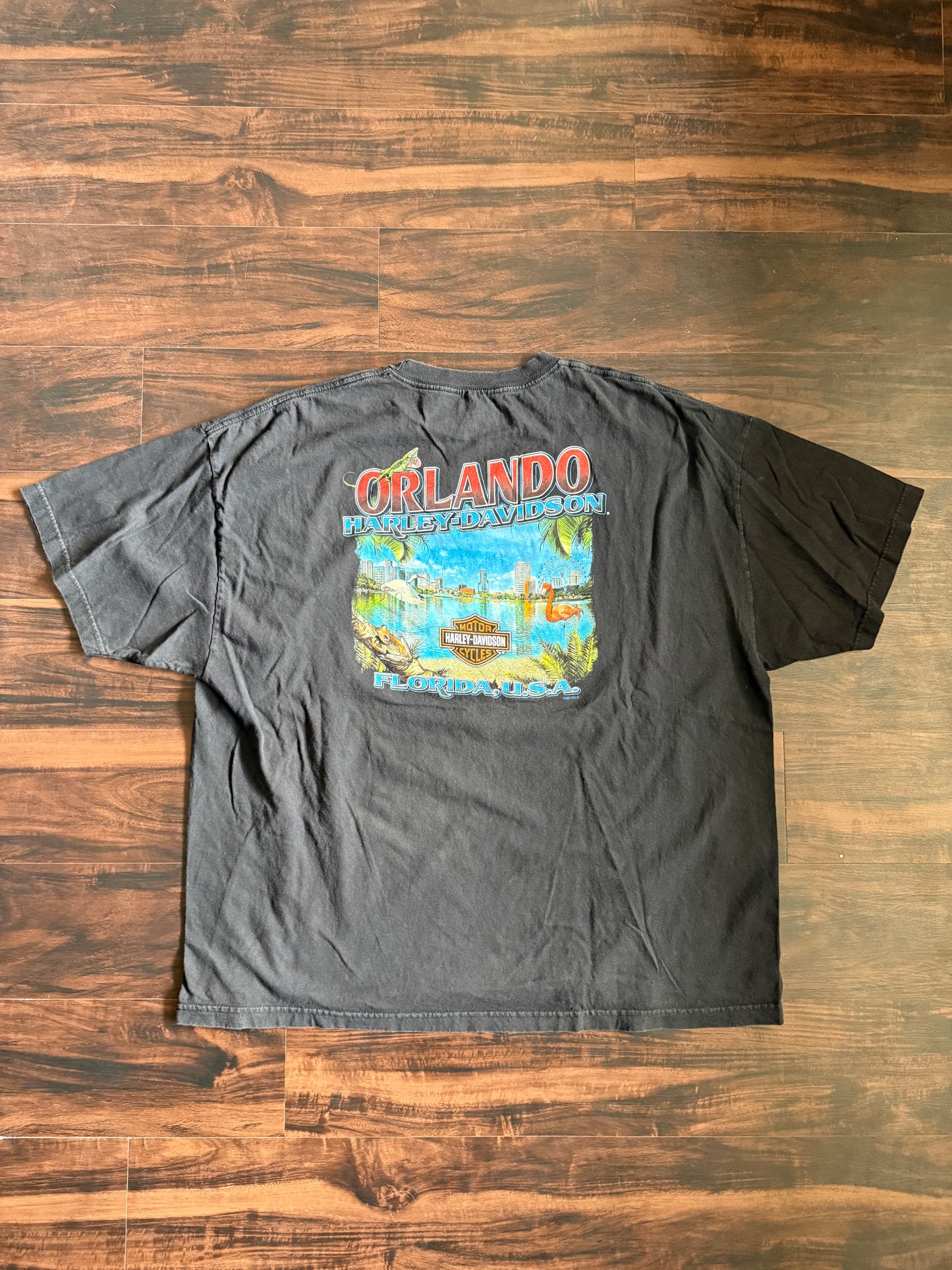 Vintage Harley Davidson Orlando Florida Black T-Shirt- XXL