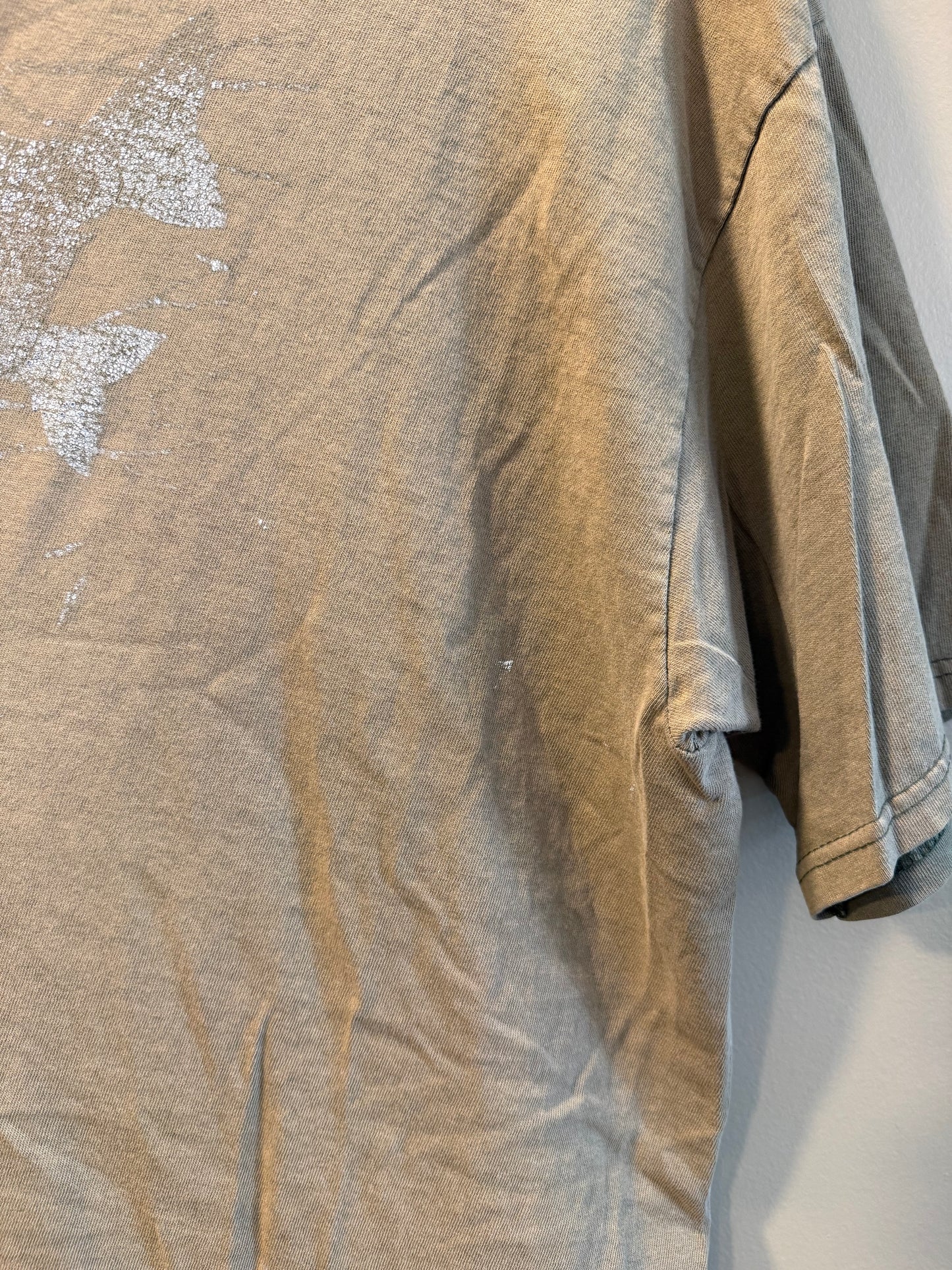 Vintage Walleye Olive Green Faded Graphic Distressed T-Shirt- XXL