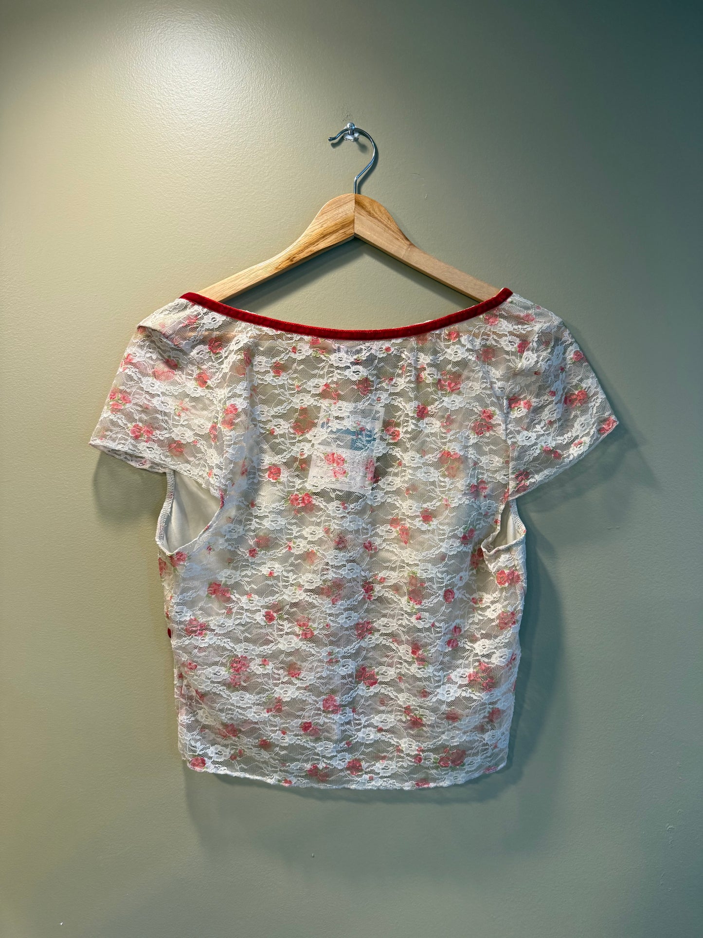 Vintage Y2K Beverly & Beck Floral Baby Doll T-Shirt- L