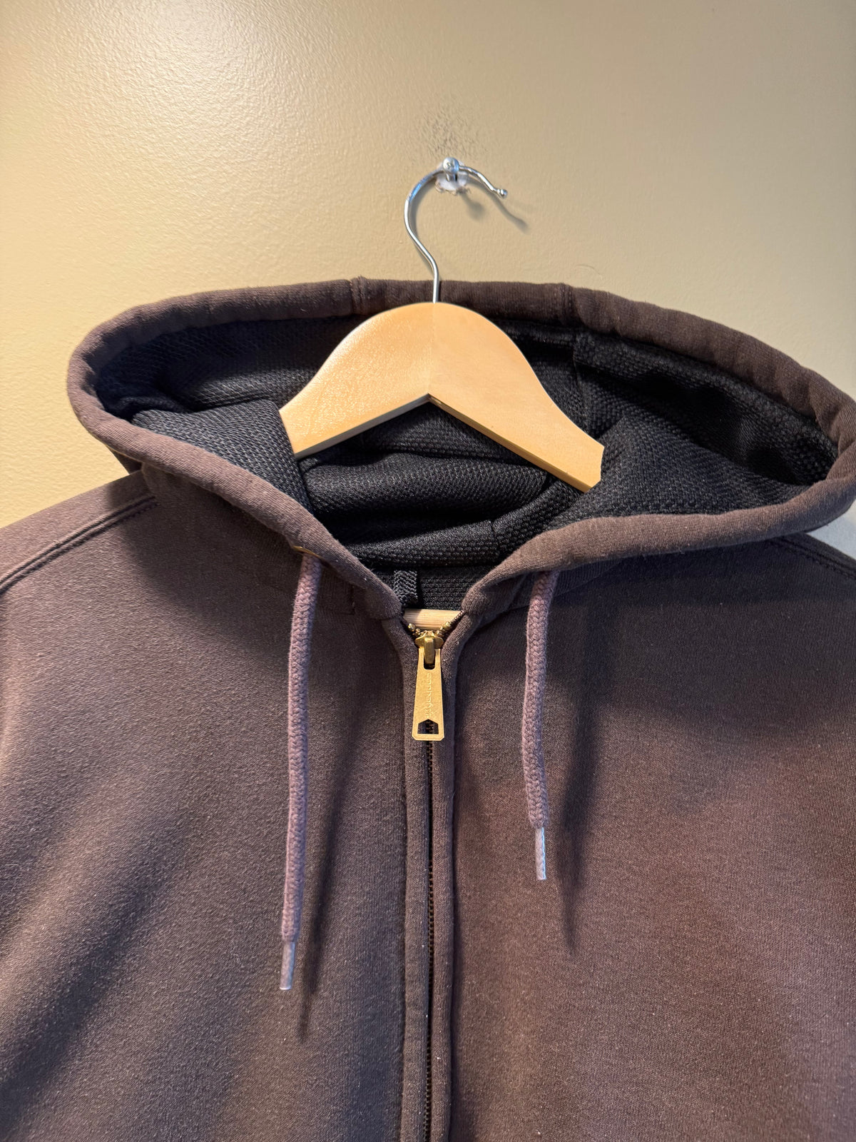Vintage Carhartt Brown Zip-Up Hoodie Sweatshirt- M