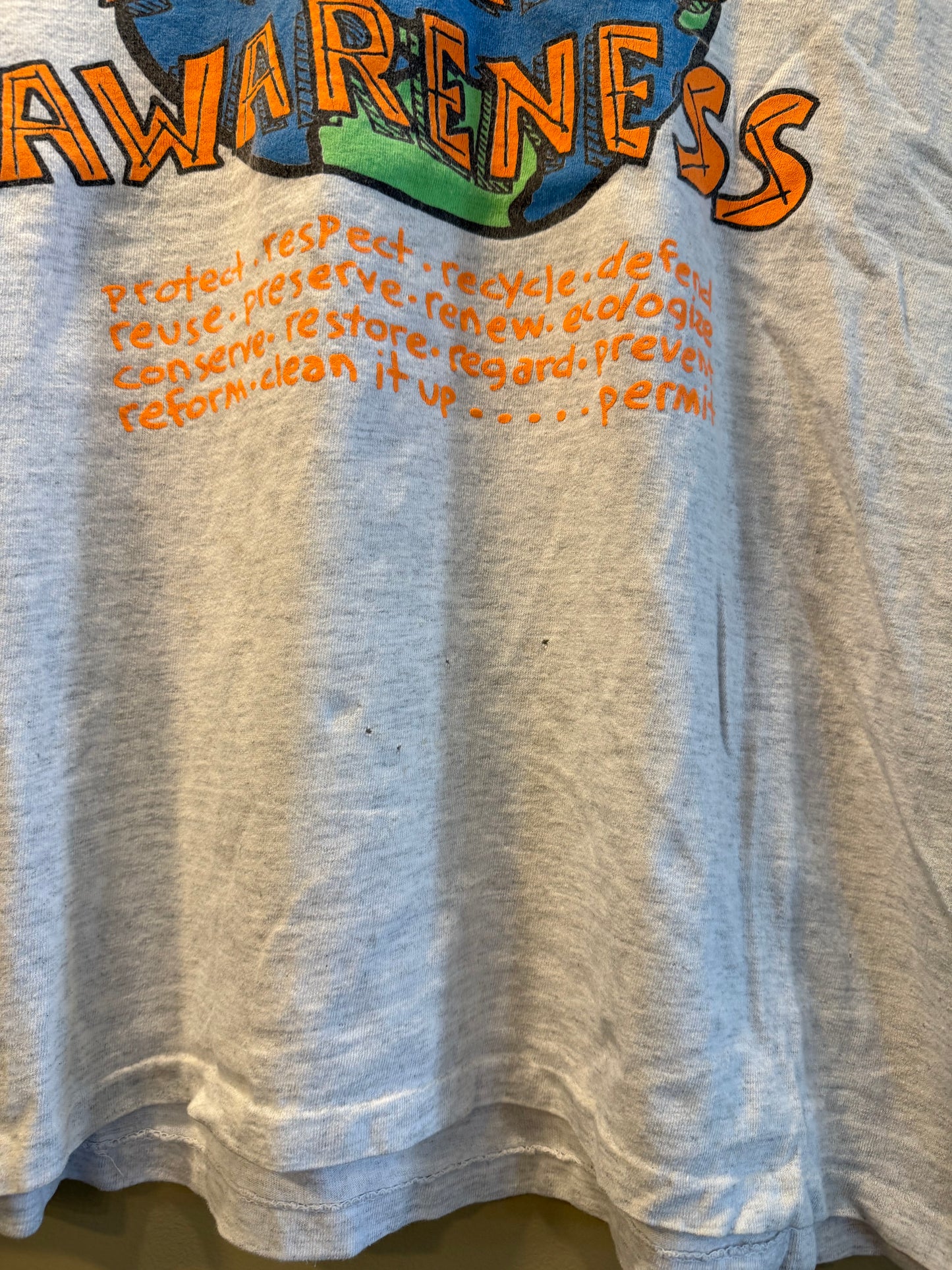 Vintage Permit World Awareness T-Shirt- M