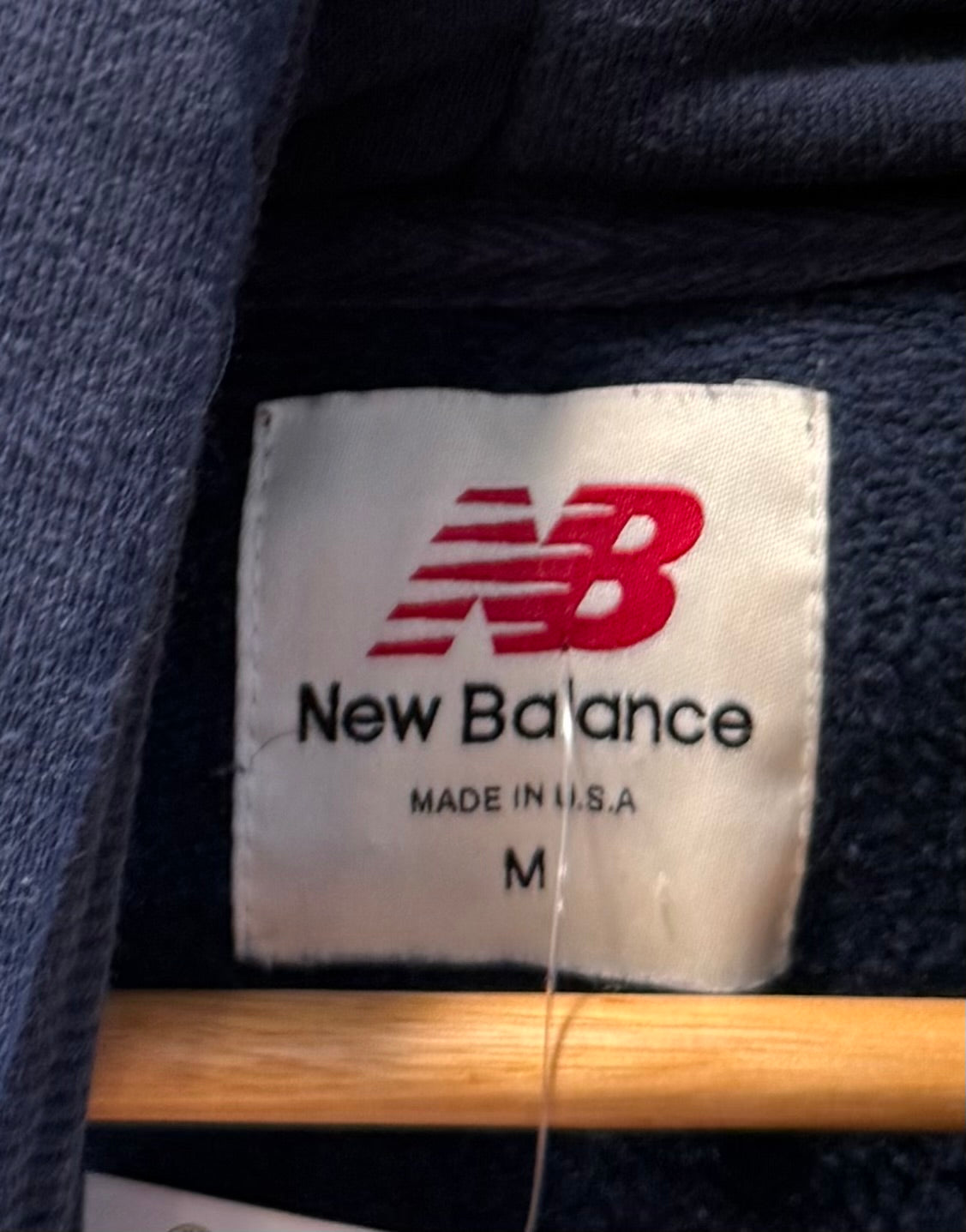 New Balance Made In USA Navy Blue Hoodie Sweatshirt- M