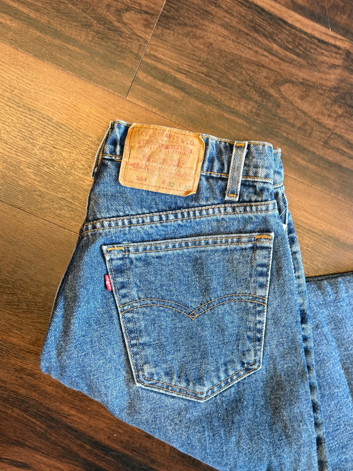 Vintage Levi’s 554 Dark Wash Denim Jeans- 30x33