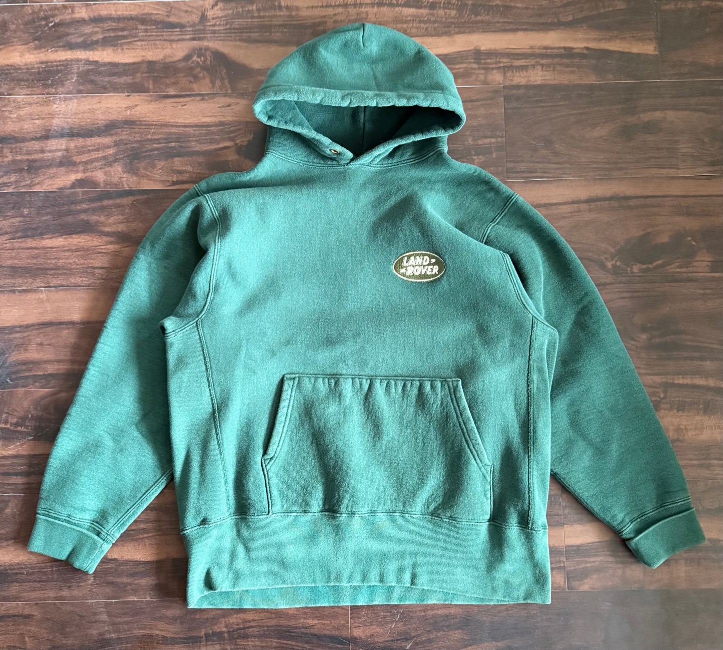 Vintage Land Rover Camber Green Heavyweight Hoodie Sweatshirt- L