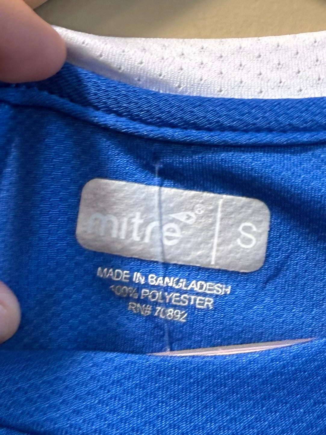 Vintage Mitre Italia National Team Blue Soccer Jersey- M/L