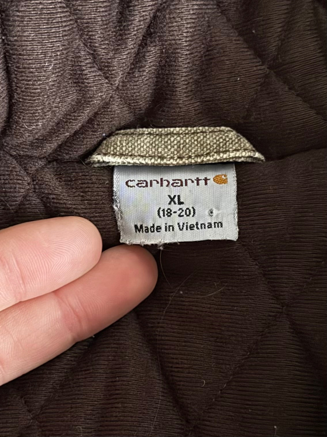 Vintage Carhartt Real Tree Camouflage Zip-Up Hooded Heavy Jacket- S/M